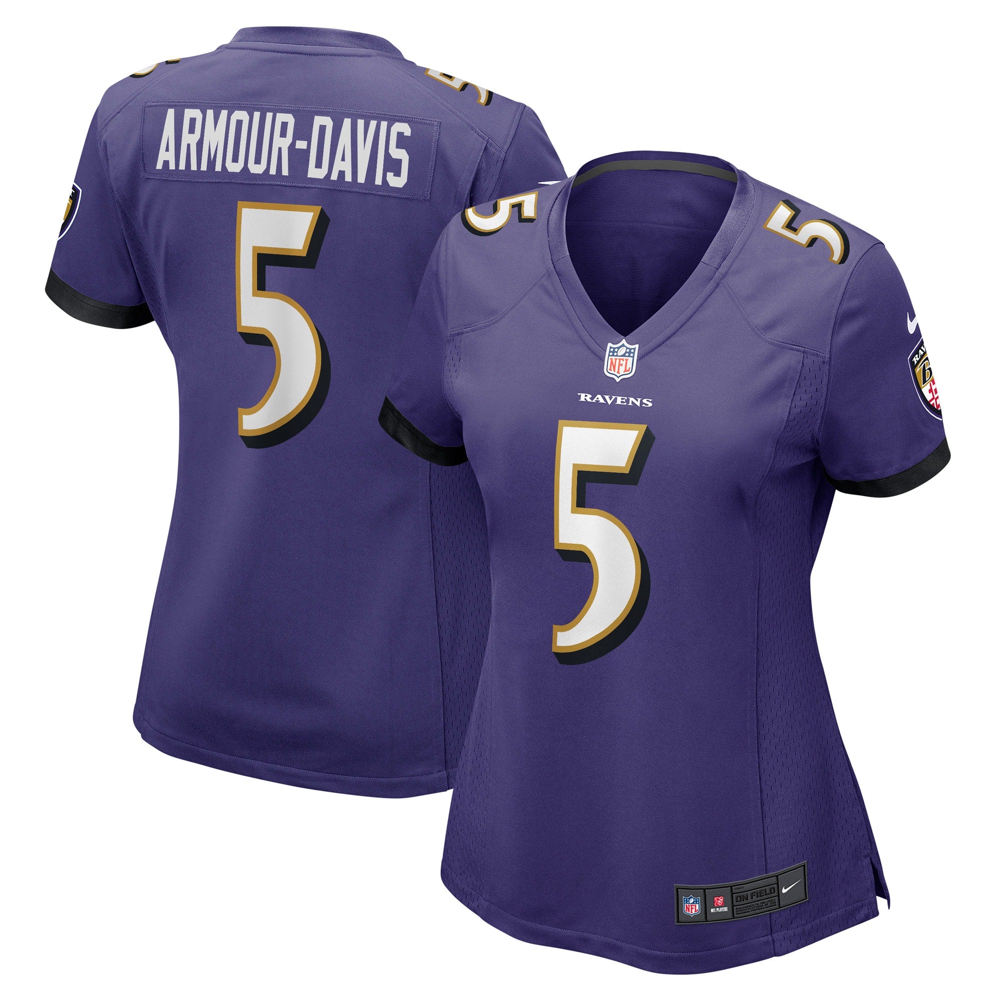Jalyn Armour-Davis Baltimore Ravens Nike Women s Game Player Jersey   Purple