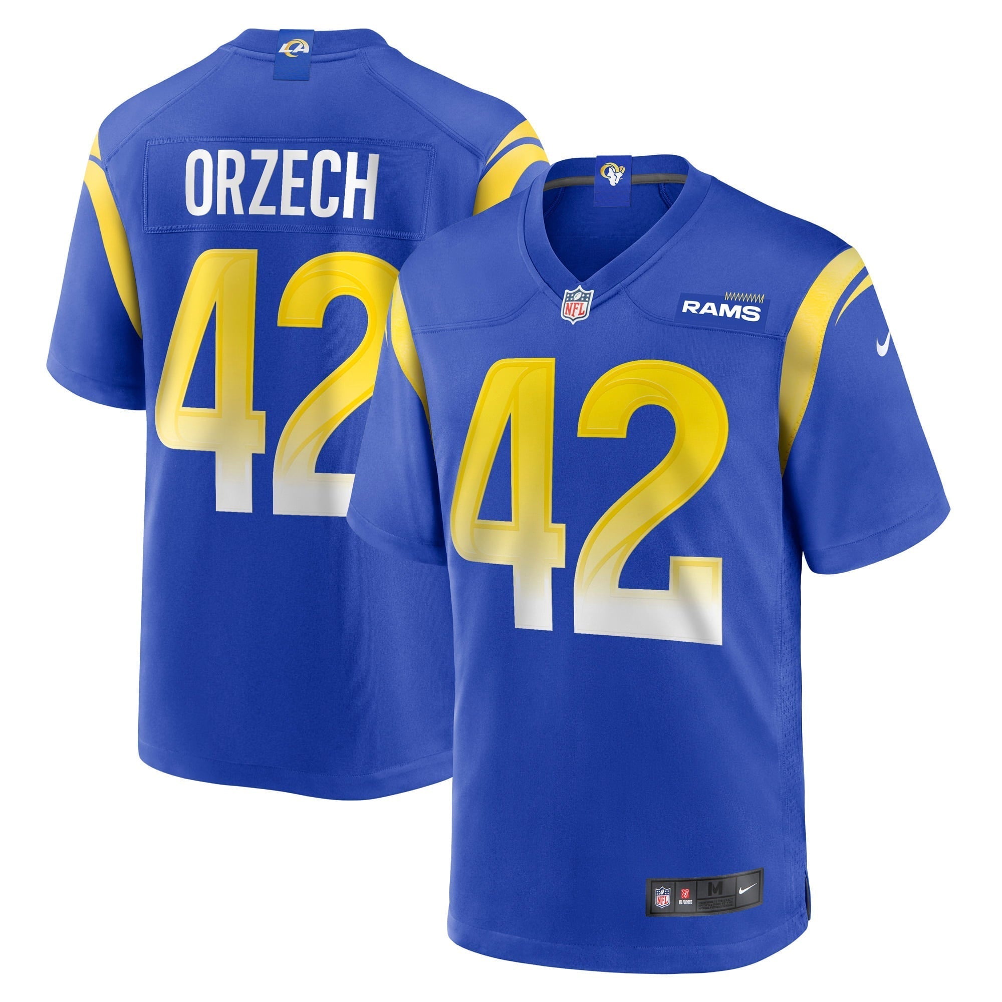 Men s Nike Matthew Orzech Royal Los Angeles Rams Game Jersey