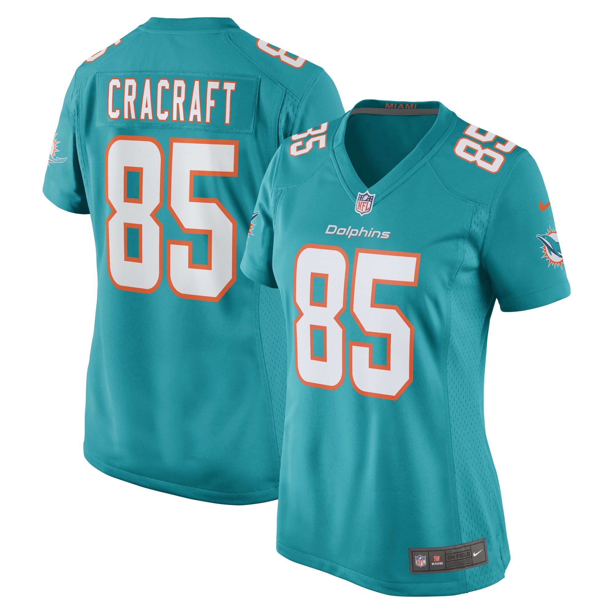 River Cracraft Miami Dolphins Nike Women s Game Player Jersey   Aqua