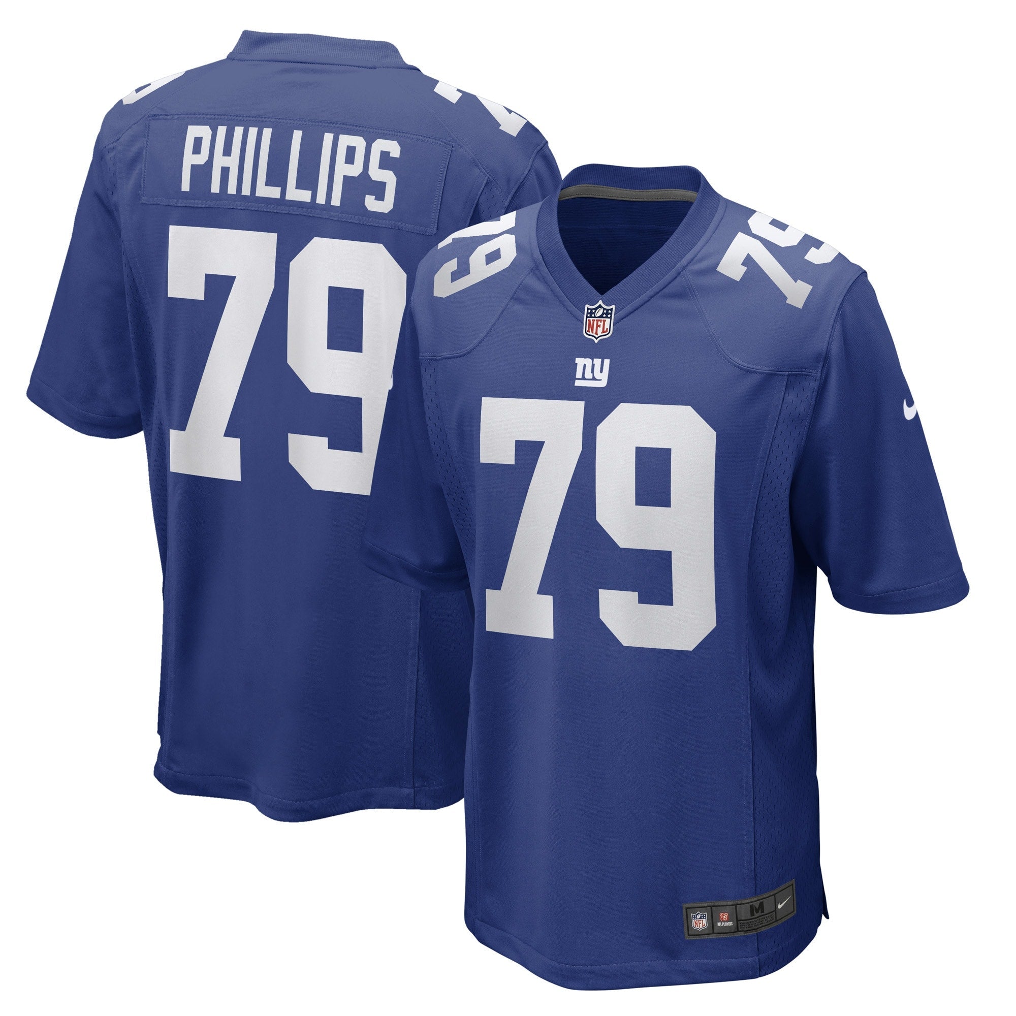 Men s Nike Tyre Phillips Royal New York Giants Game Player Jersey