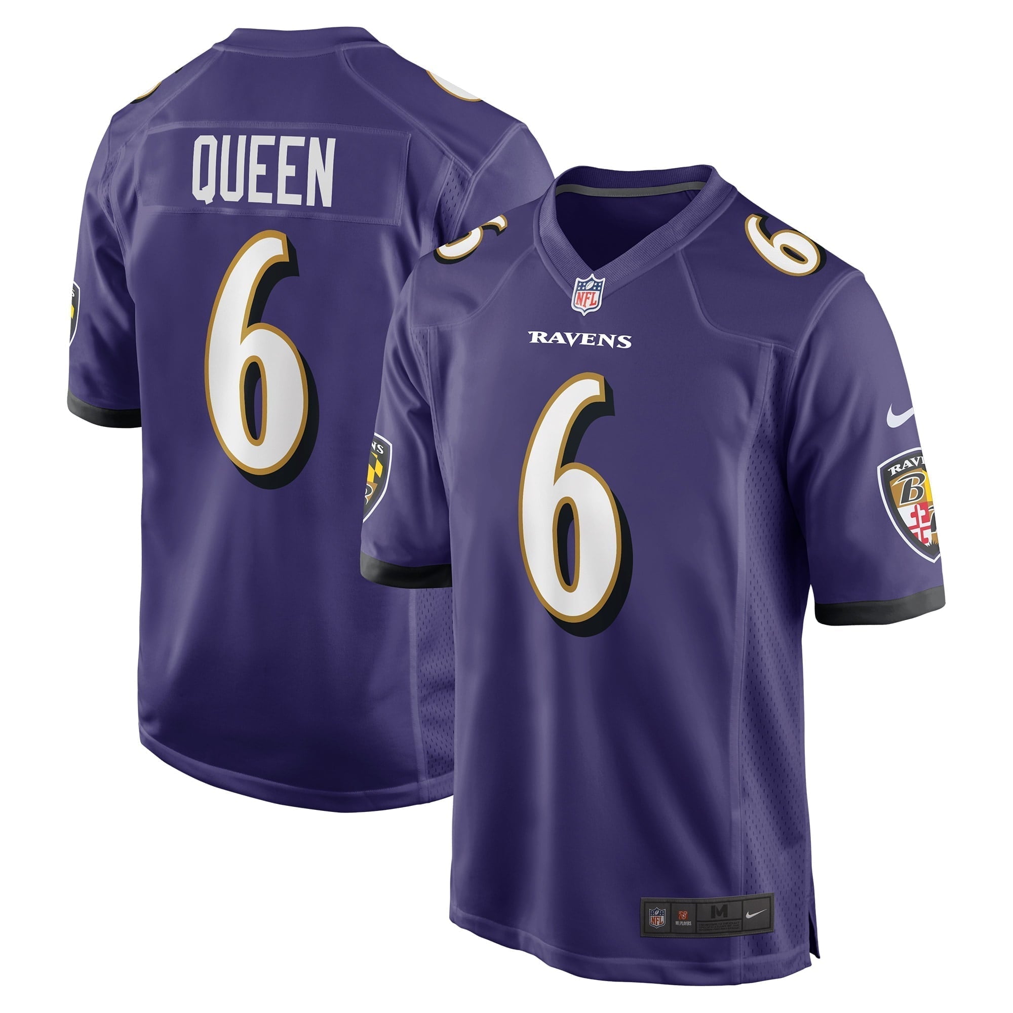 Men s Nike Patrick Queen Purple Baltimore Ravens Game Player Jersey