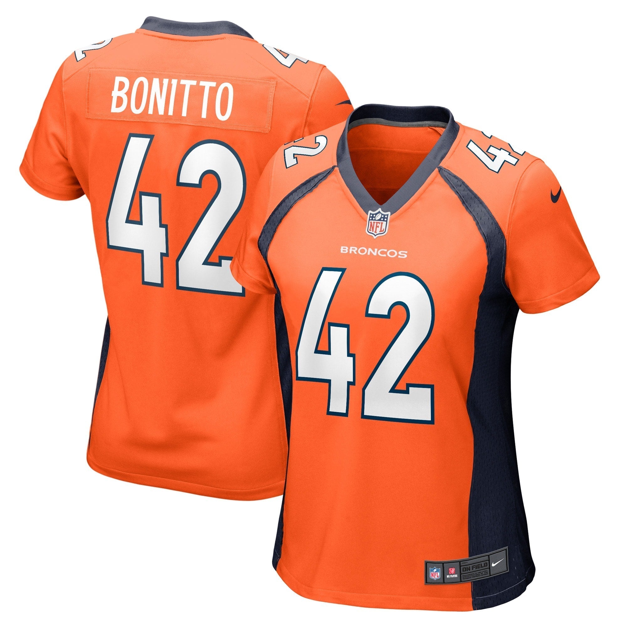 Women s Nike Nik Bonitto Orange Denver Broncos Game Player Jersey