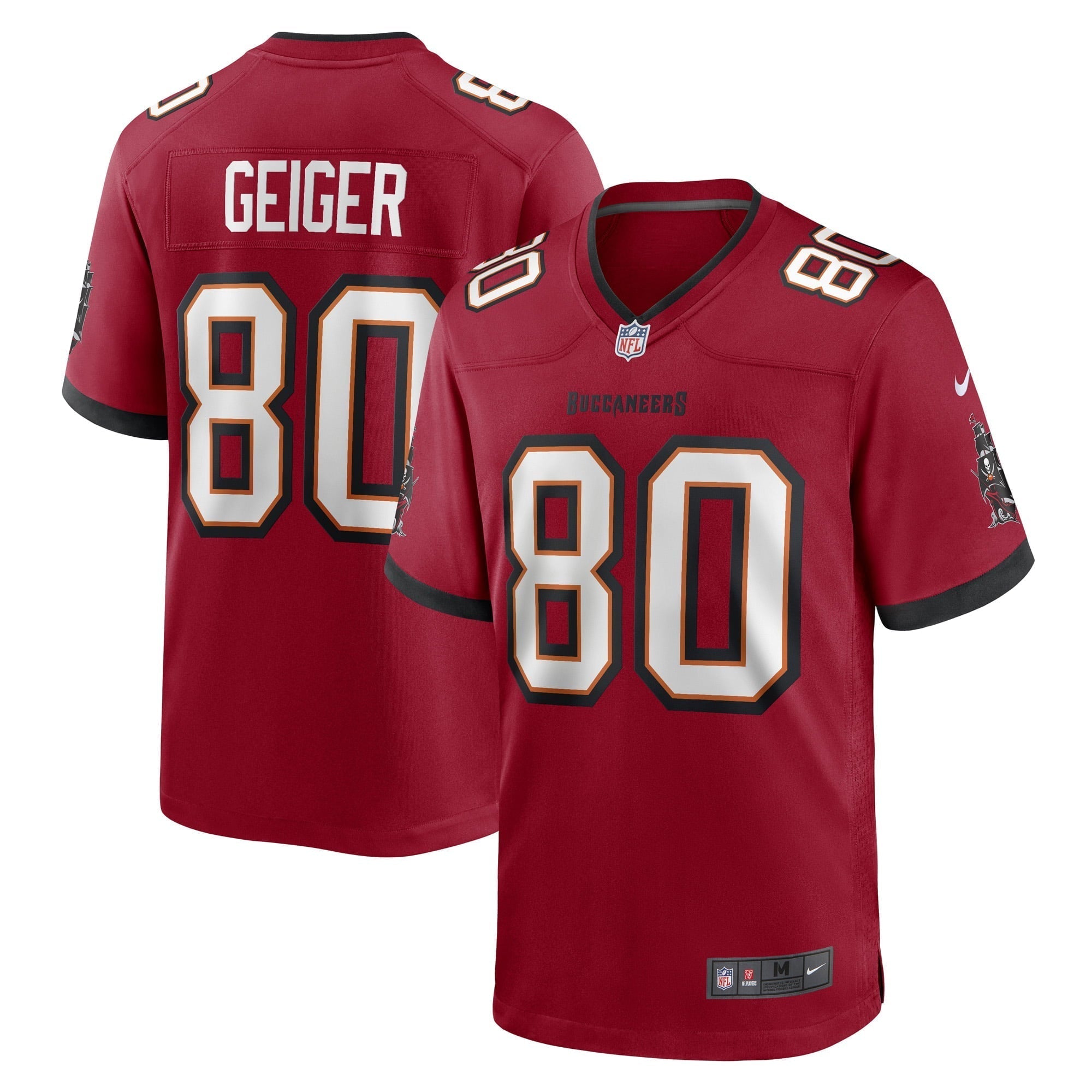 Men s Nike Kaylon Geiger Red Tampa Bay Buccaneers Game Player Jersey