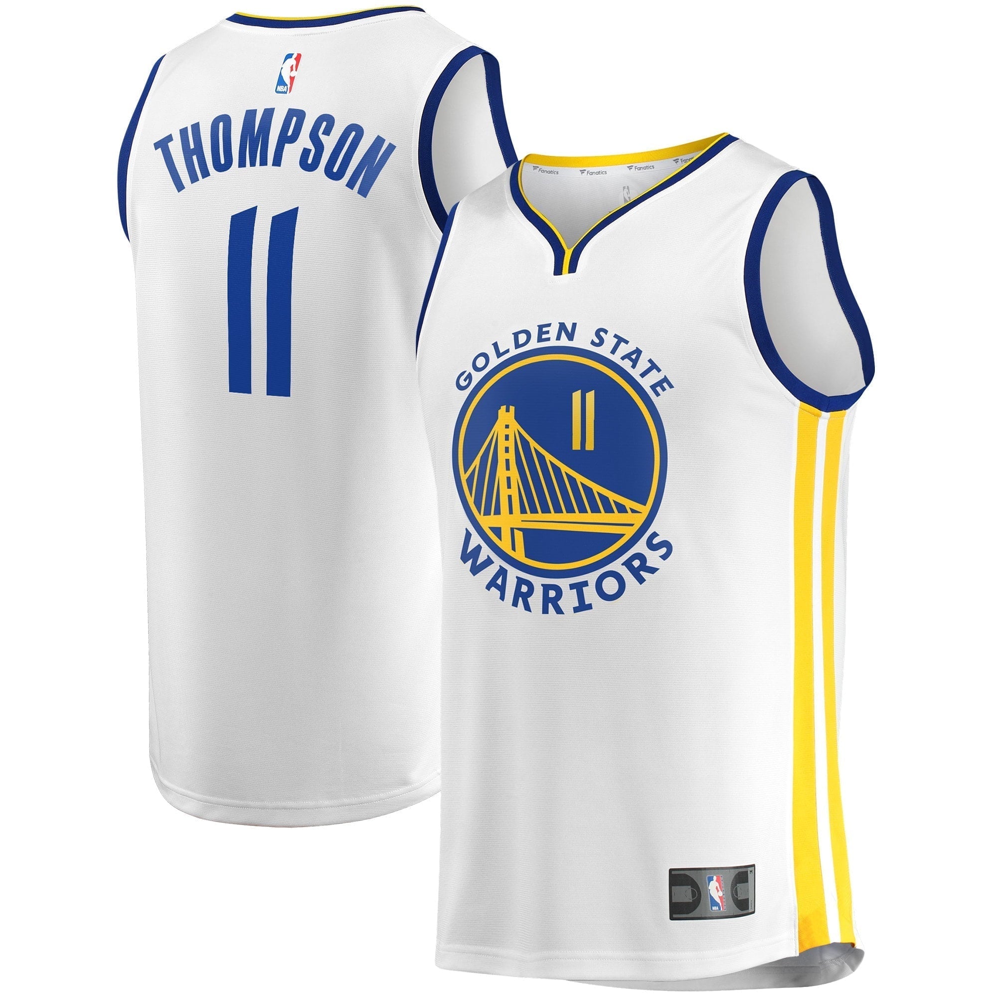 Men's Fanatics Branded Klay Thompson White Golden State Warriors 2022/23 Fast Break Replica Player Jersey - Association