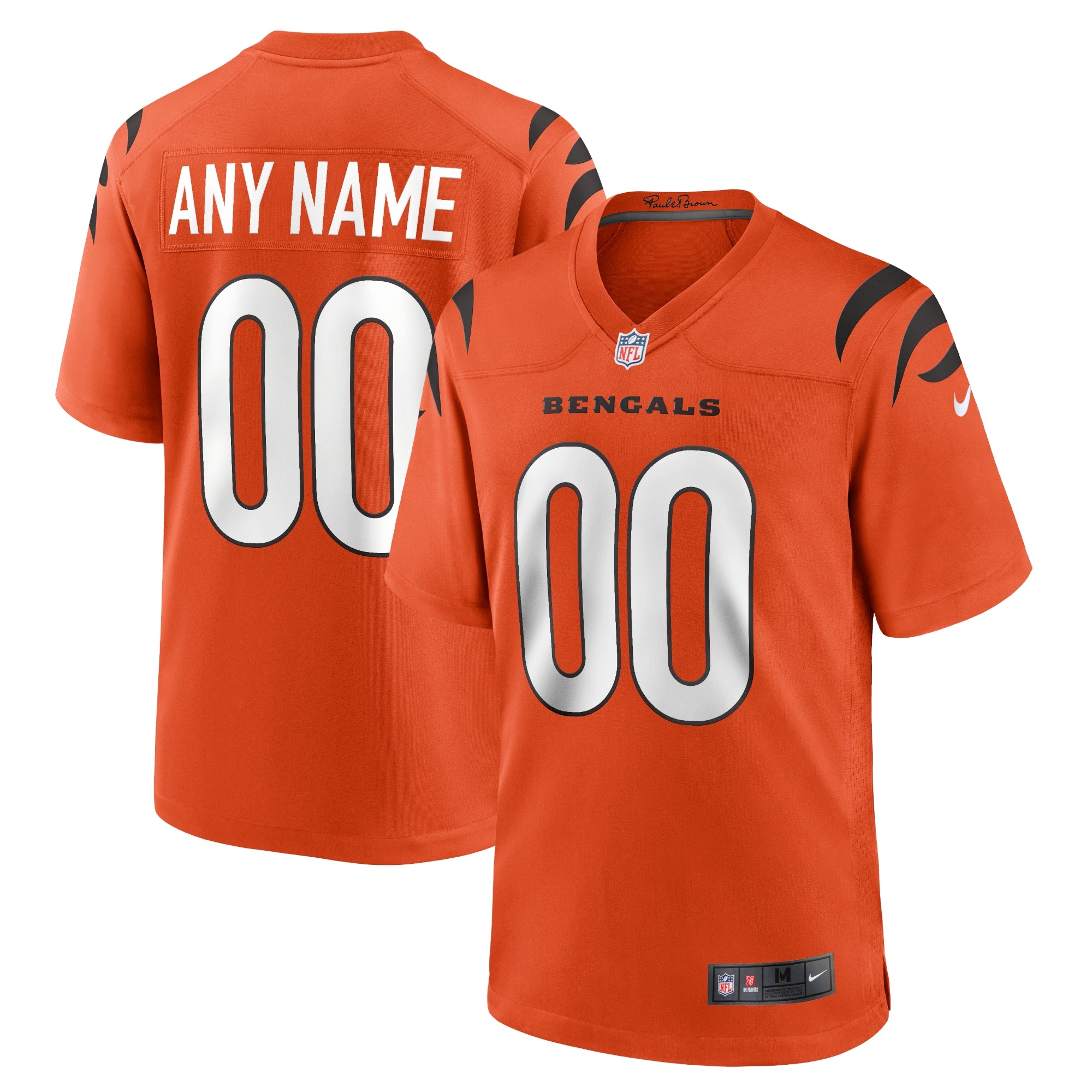 Cincinnati Bengals Nike Alternate Game Custom Jersey   Orange