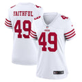 Women s Nike Faithful 49 White San Francisco 49ers Player Game Jersey