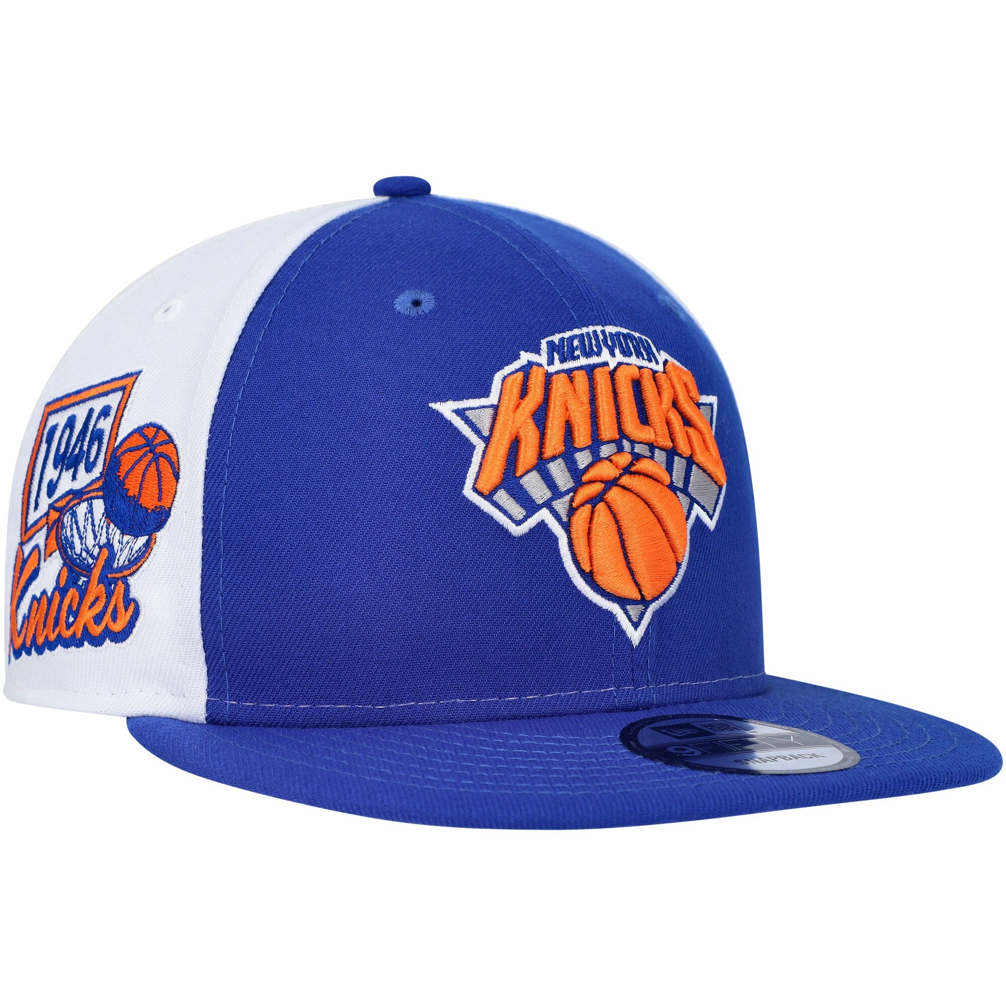 New York Knicks New Era Pop Panels 9FIFTY Snapback Hat - Blue