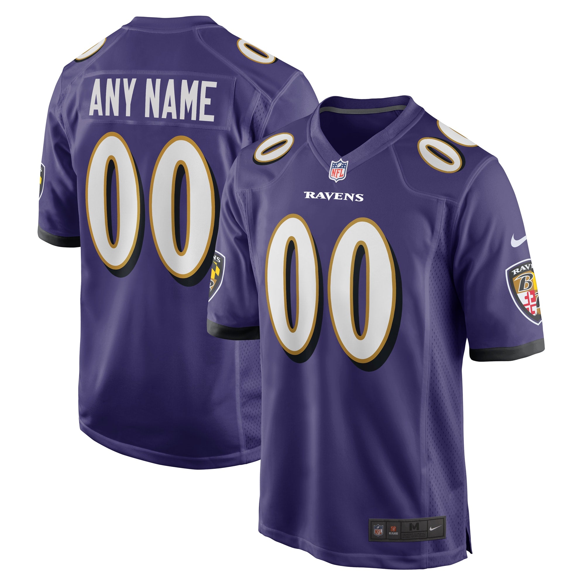 Baltimore Ravens Nike Youth Custom Game Jersey   Purple