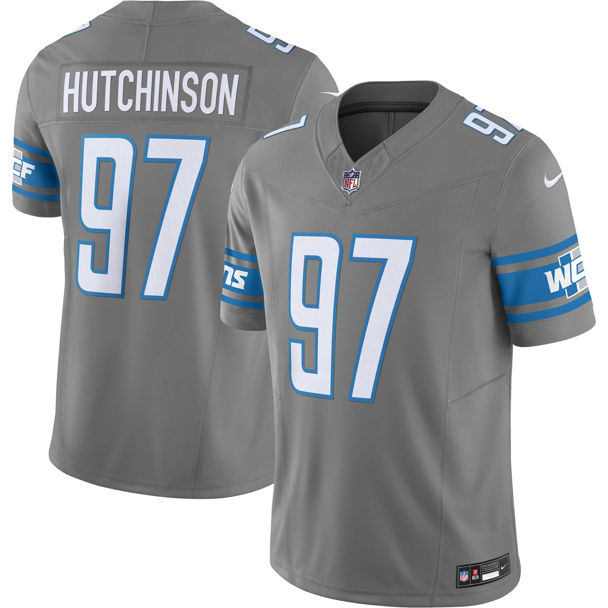 Aidan Hutchinson Detroit Lions Nike Vapor F.U.S.E. Limited Jersey   Silver