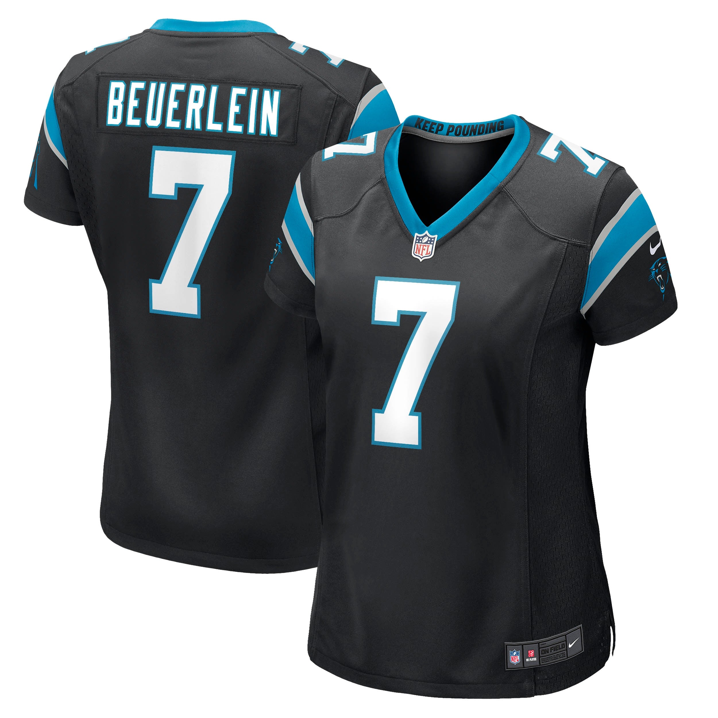 Steve Beuerlein Carolina Panthers Nike Women s Retired Player Jersey   Black