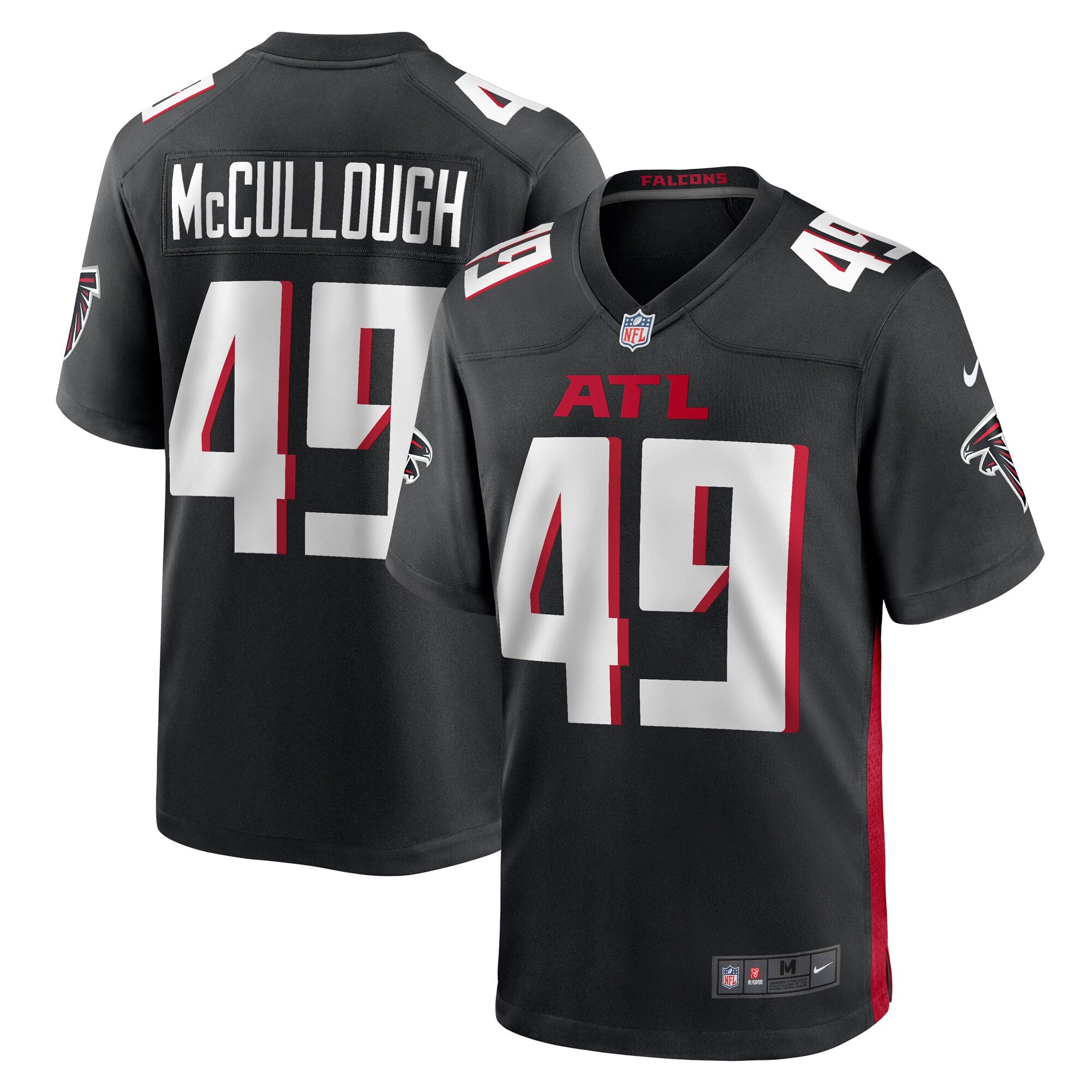 Liam McCullough Atlanta Falcons Nike Team Game Jersey    Black