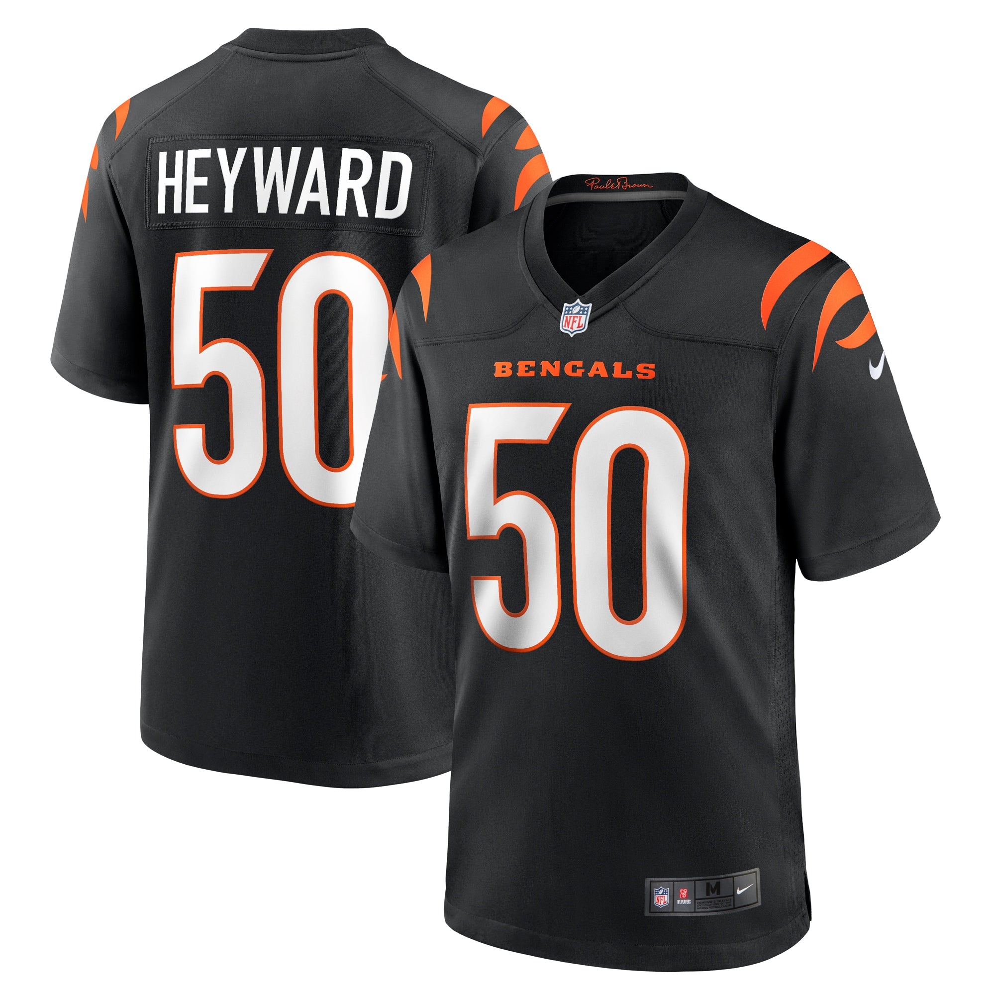 Shaka Heyward Cincinnati Bengals Nike Team Game Jersey    Black