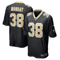 Men s Nike Smoke Monday Black New Orleans Saints Game Player Jersey