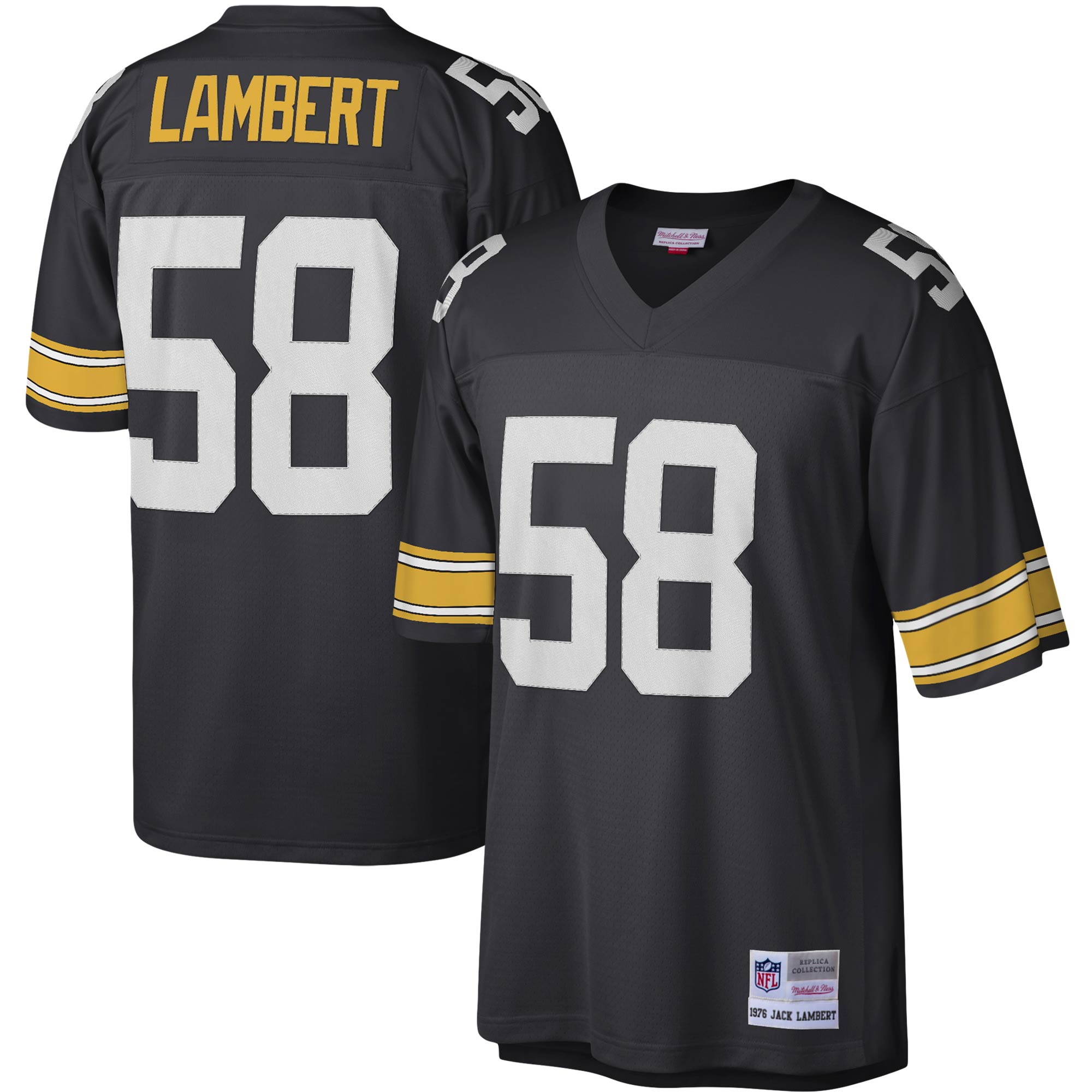 Jack Lambert Pittsburgh Steelers Mitchell   Ness Legacy Replica Jersey   Black