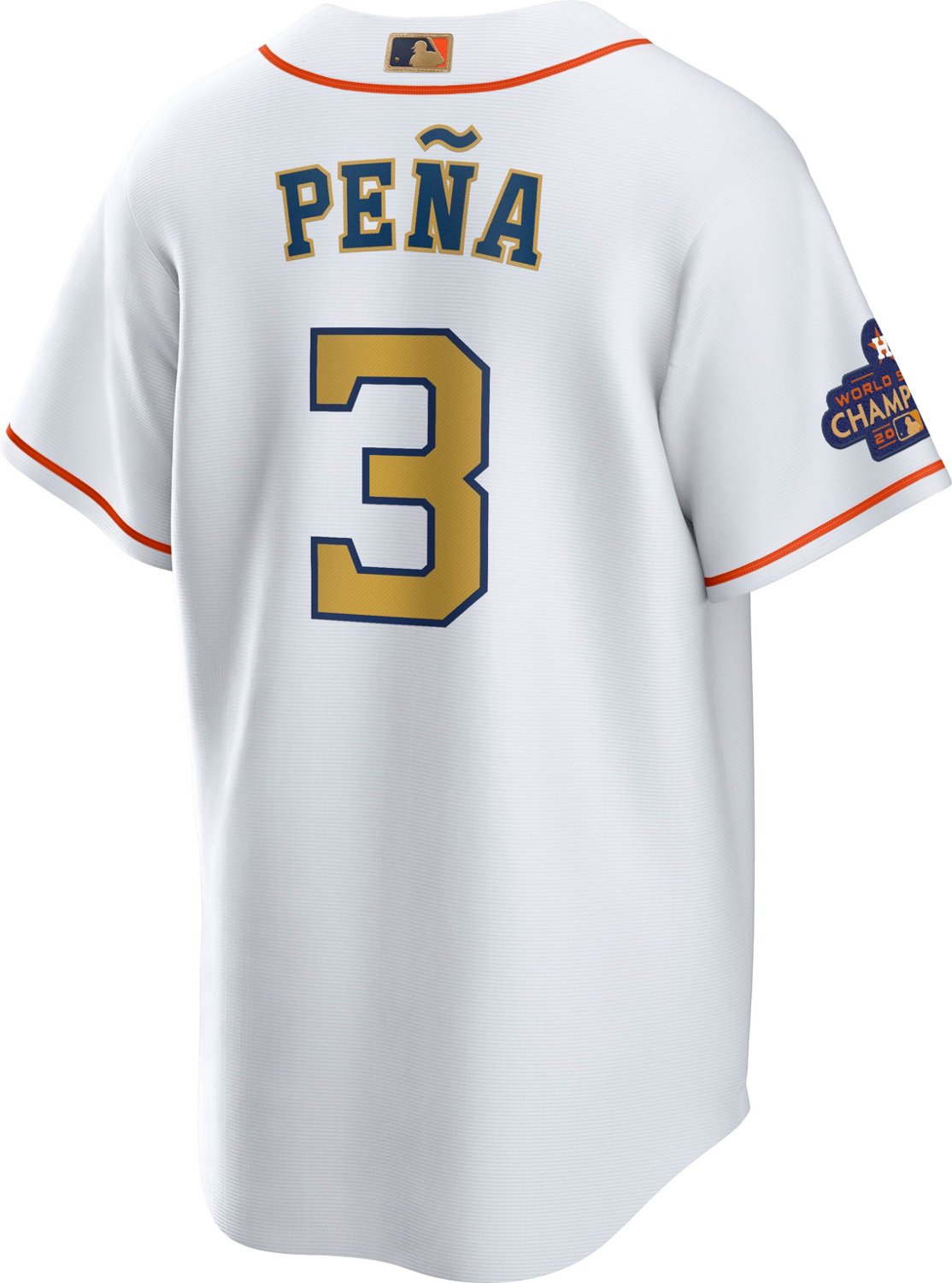 Nike Men's Houston Astros Gold Jeremy Pena Replica Jersey