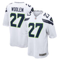 Men s Nike Tariq Woolen White Seattle Seahawks Game Player Jersey