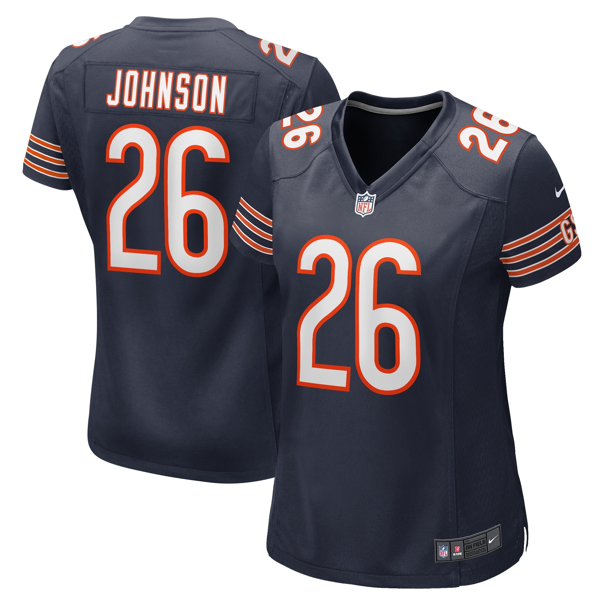 Quindell Johnson Chicago Bears Nike Women s Team Game Jersey    Navy