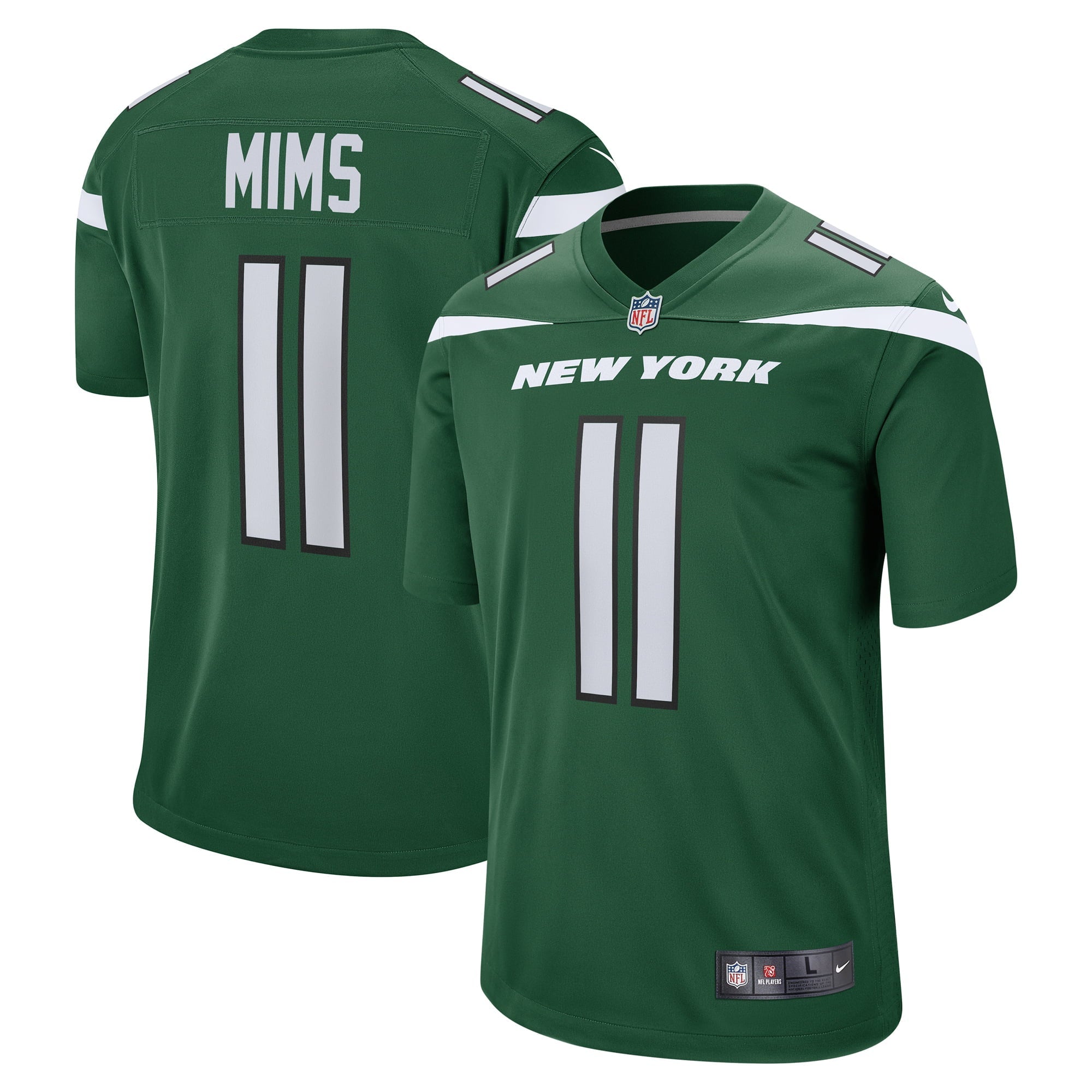 Men s Nike Denzel Mims Gotham Green New York Jets Game Jersey