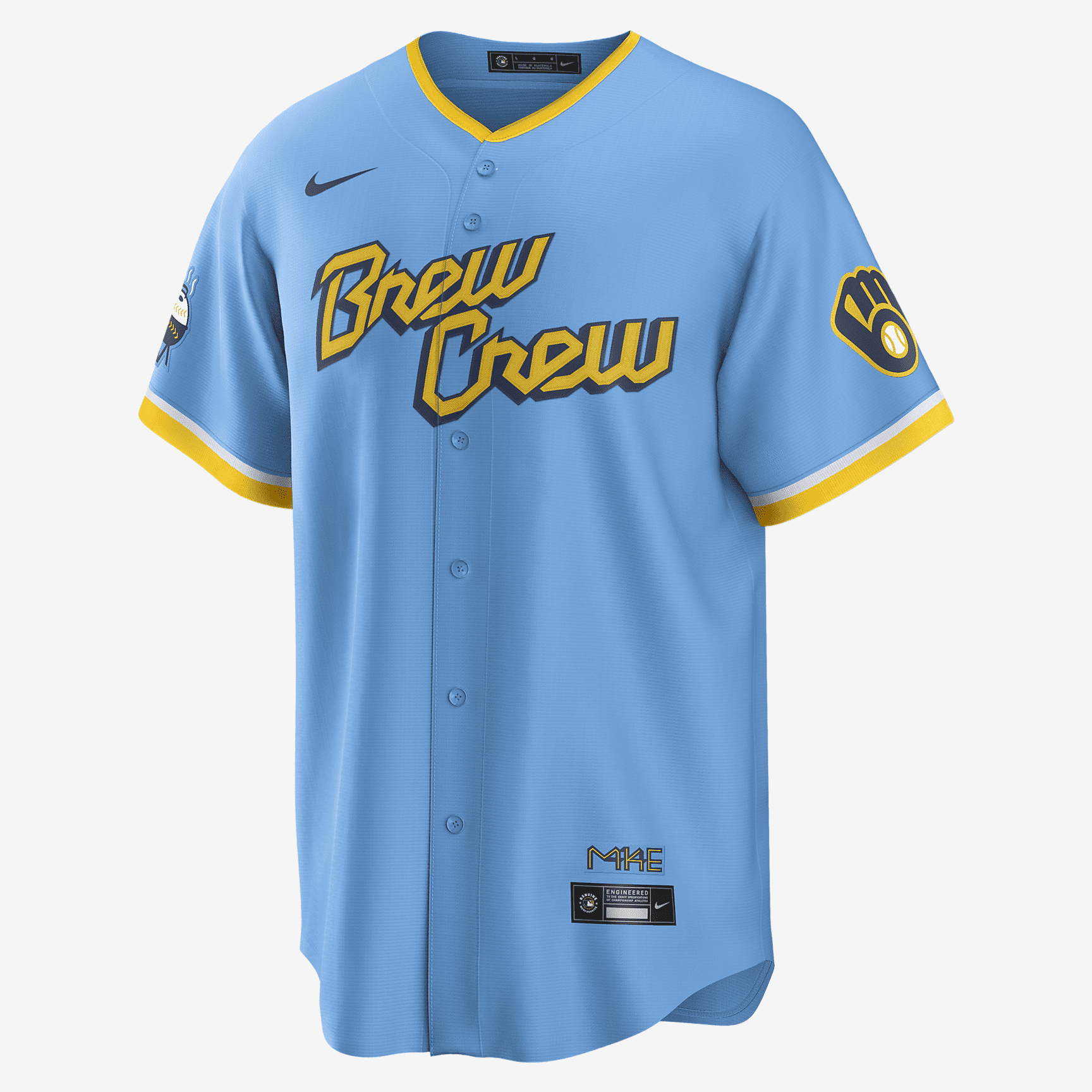 MLB Milwaukee Brewers City Connect (Lorenzo Cain) Men's Replica Baseball Jersey - Powder Blue
