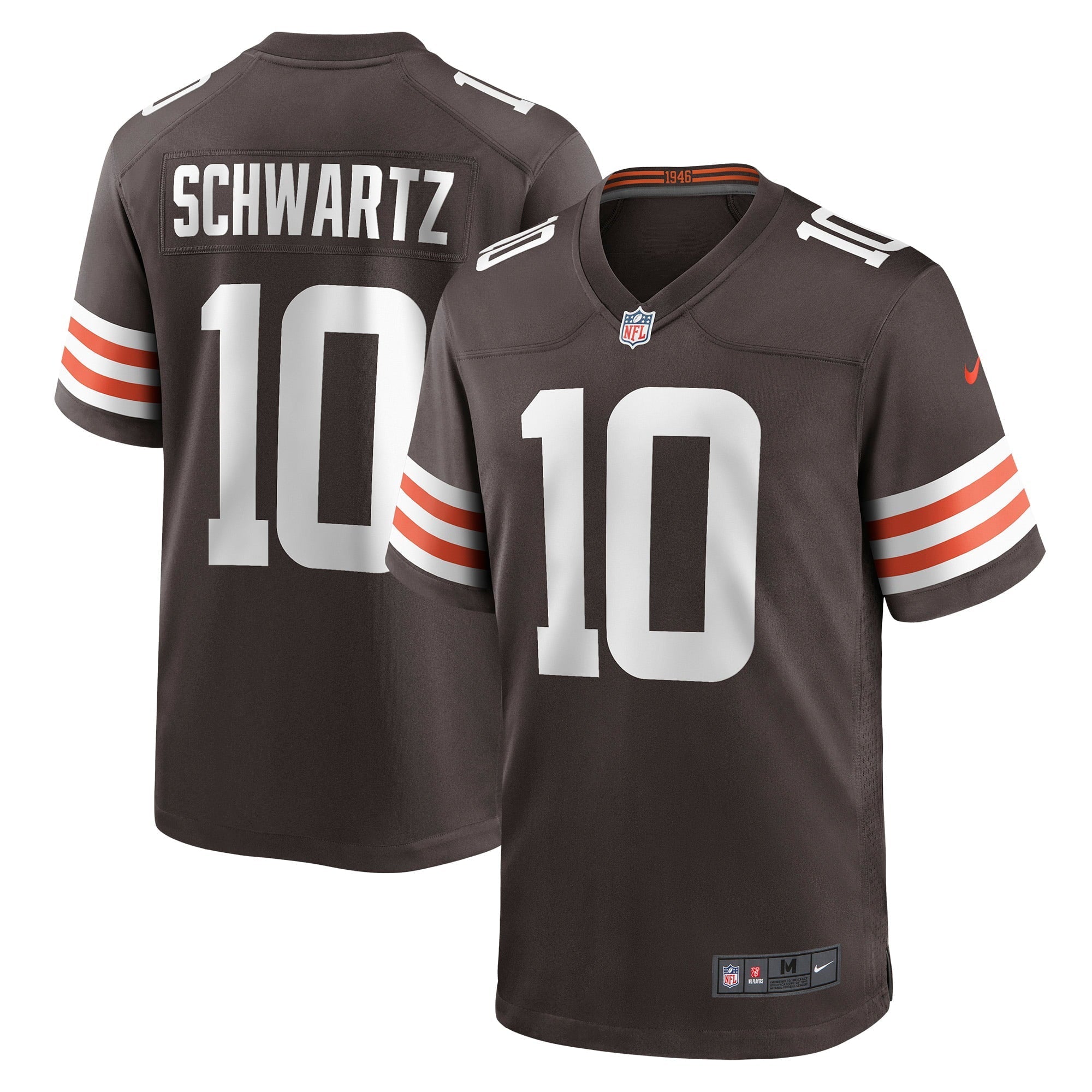 Men s Nike Anthony Schwartz Brown Cleveland Browns Game Jersey