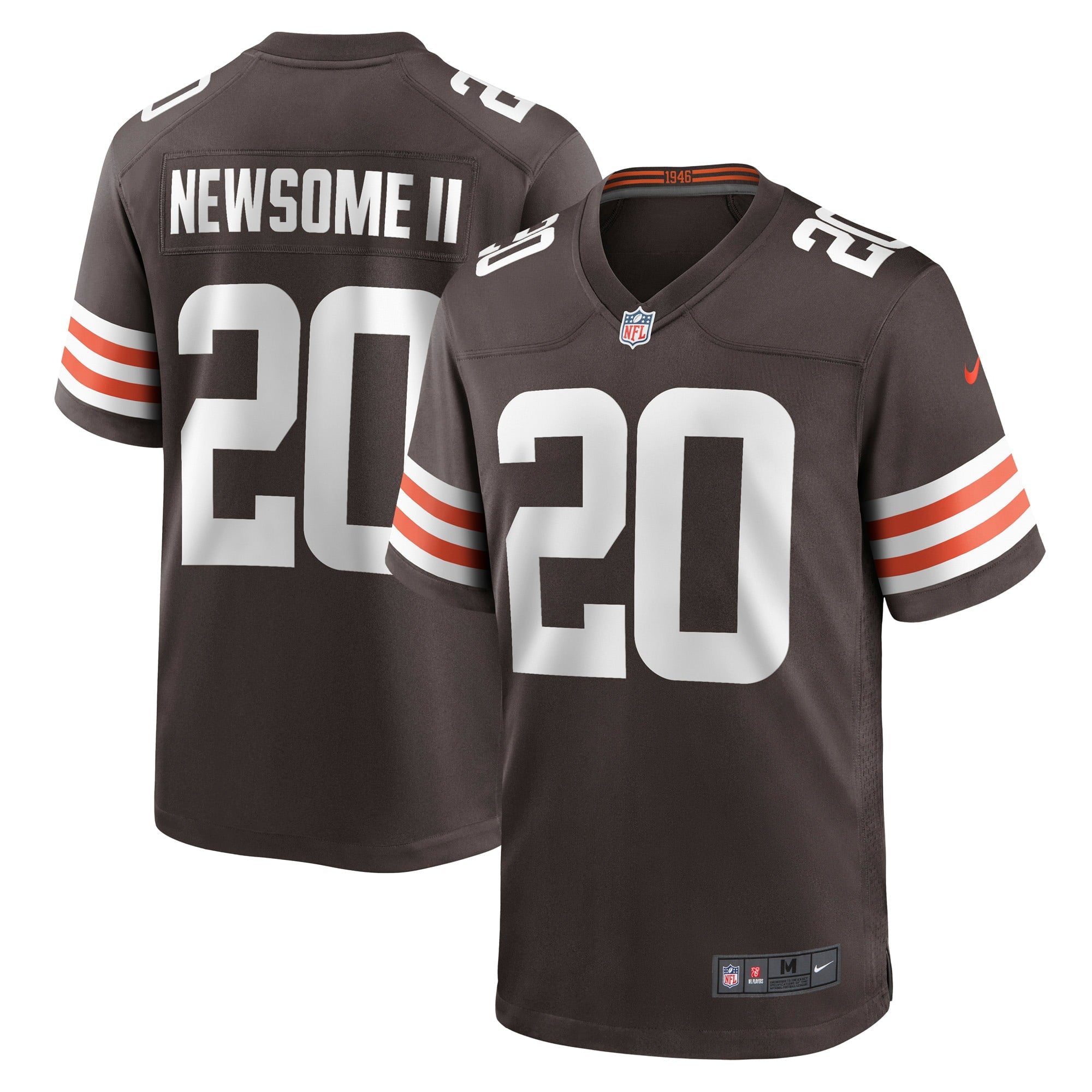 Men s Nike Gregory Newsome II Brown Cleveland Browns Game Jersey