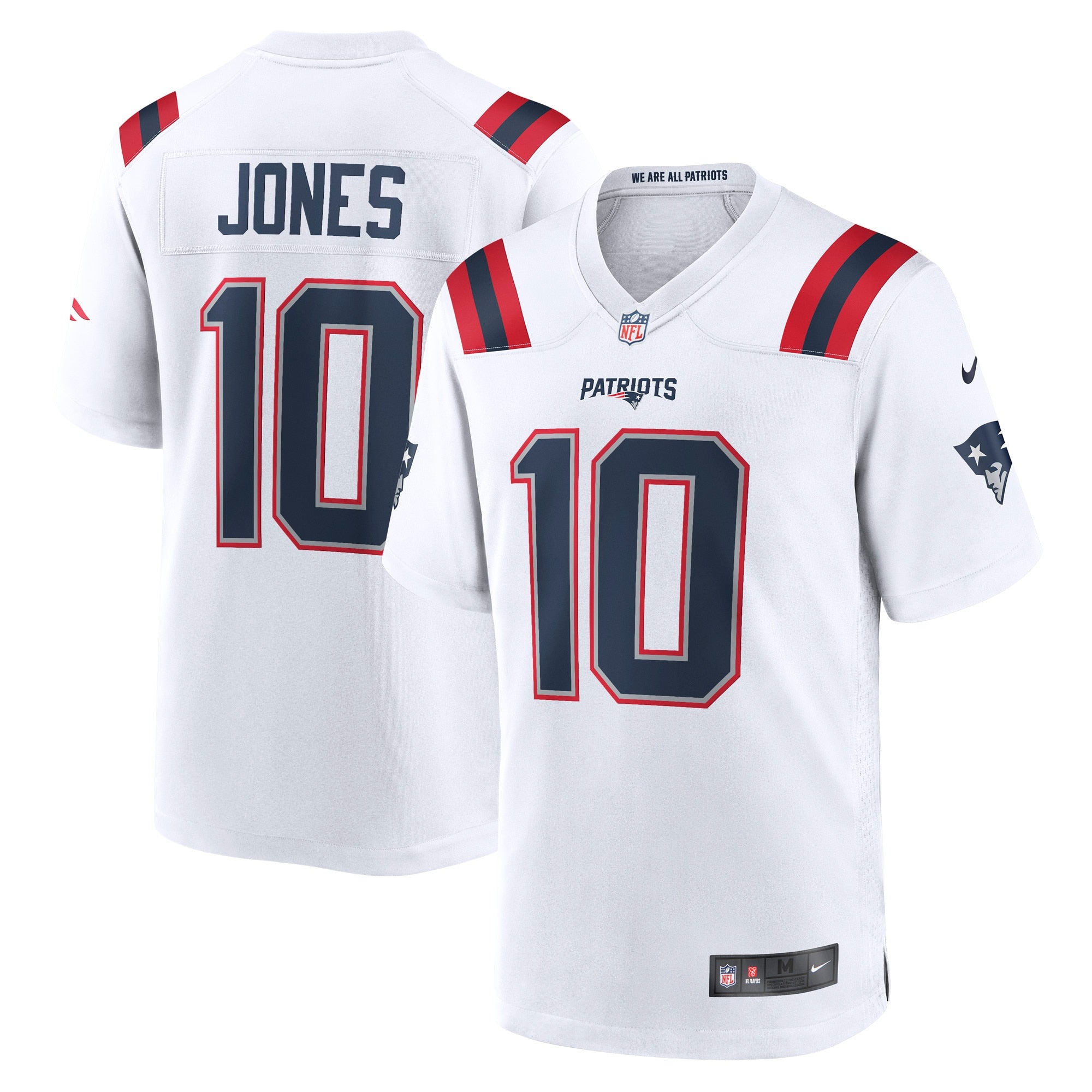 Mac Jones New England Patriots Nike Player Game Jersey   White
