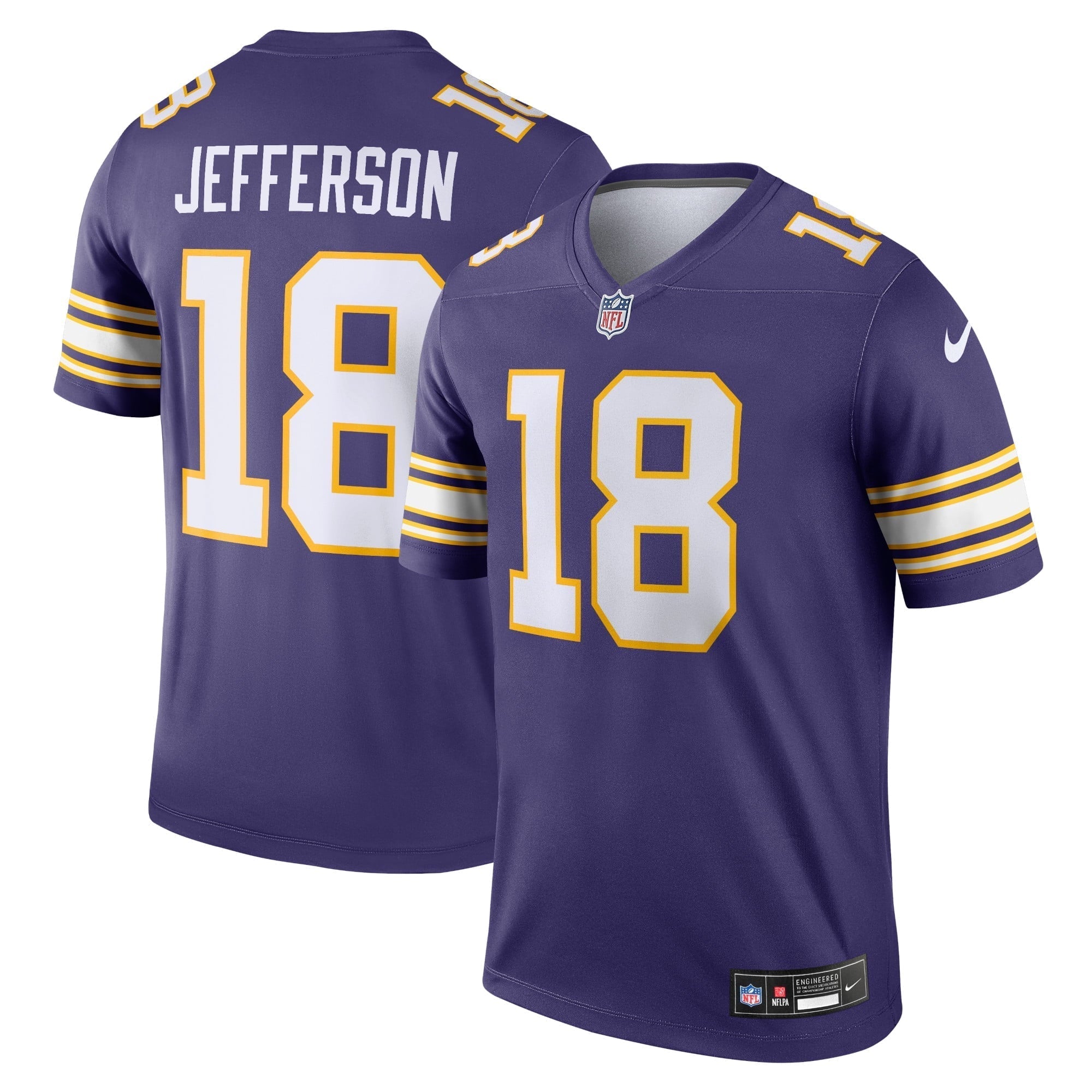 Men s Nike Justin Jefferson Purple Minnesota Vikings Classic Legend Player Jersey