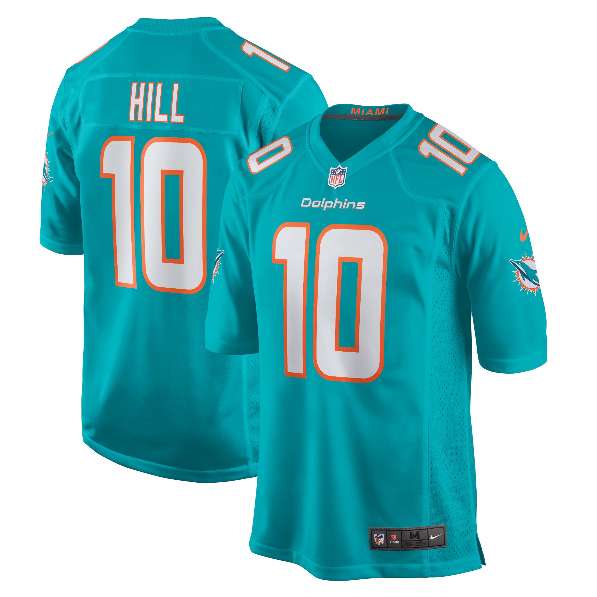 Tyreek Hill Miami Dolphins Nike Game Jersey   Aqua