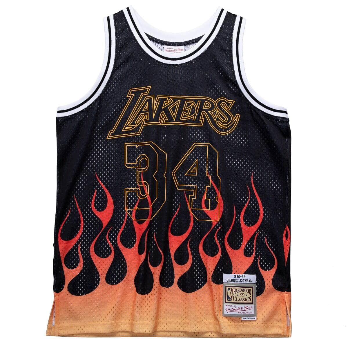 Flames Swingman Shaquille O'Neal Los Angeles Lakers 1996-97 Jersey