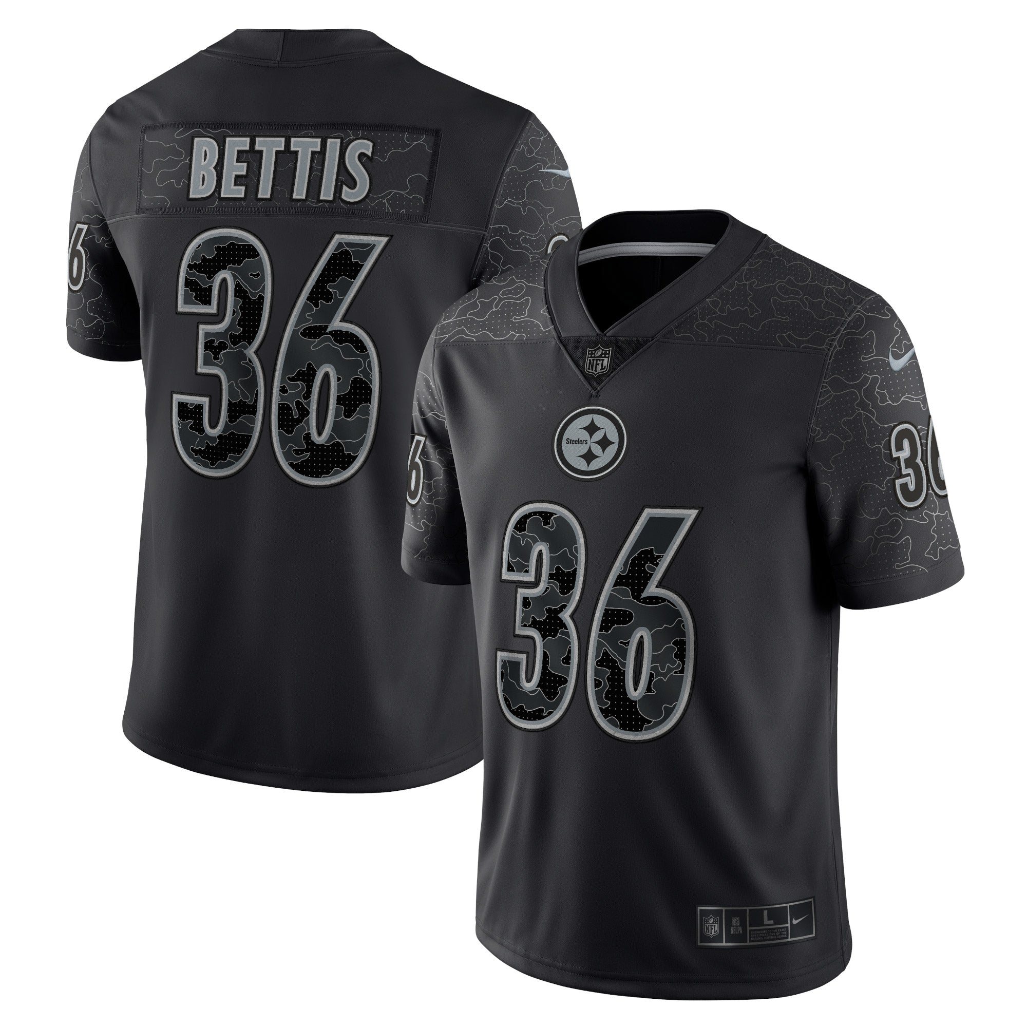 Jerome Bettis Pittsburgh Steelers Nike Retired Player RFLCTV Limited Jersey   Black