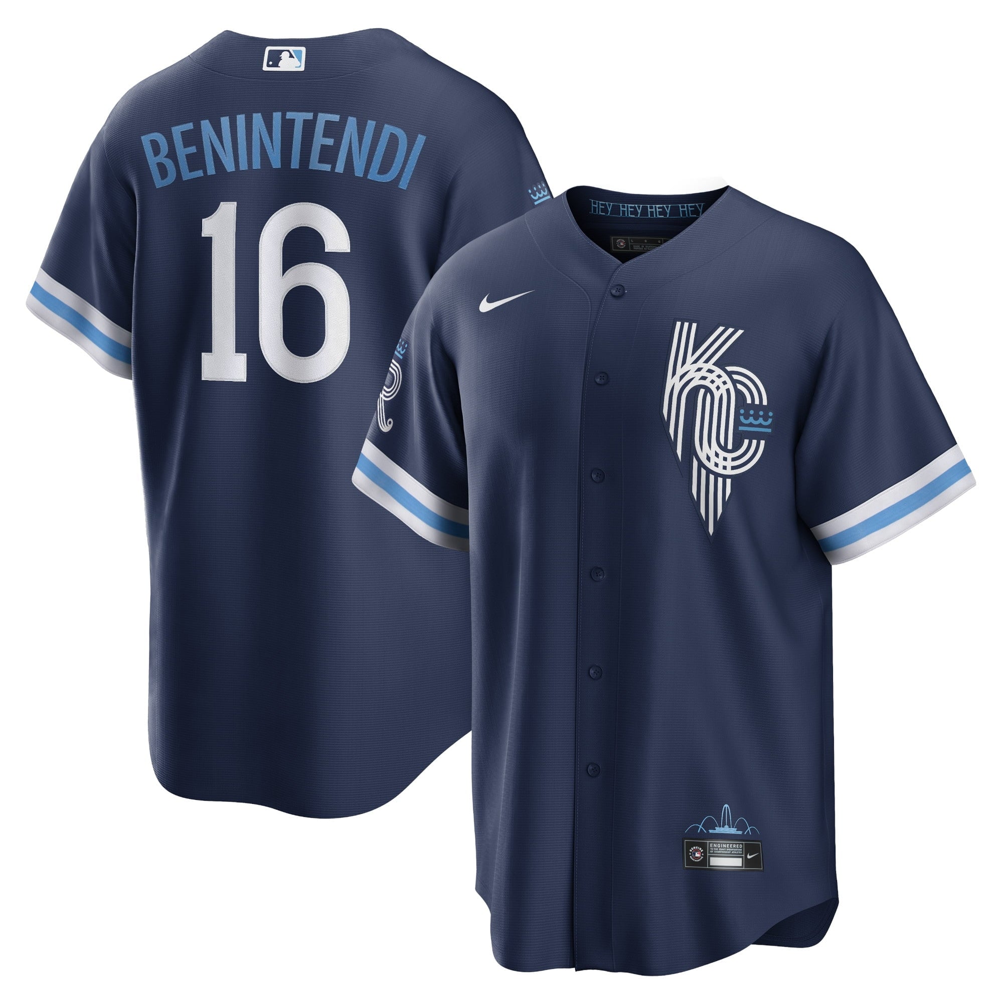 Men's Nike Andrew Benintendi Navy Kansas City Royals 2022 City Connect Replica Player Jersey
