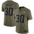 Men s Nike Austin Ekeler Olive Los Angeles Chargers 2022 Salute To Service Limited Jersey