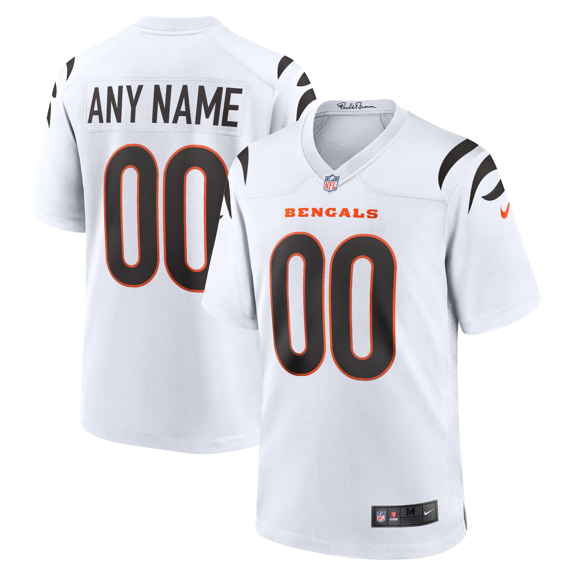 Cincinnati Bengals Nike Game Custom Jersey   White