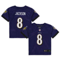Toddler Nike Lamar Jackson Purple Baltimore Ravens Game Jersey