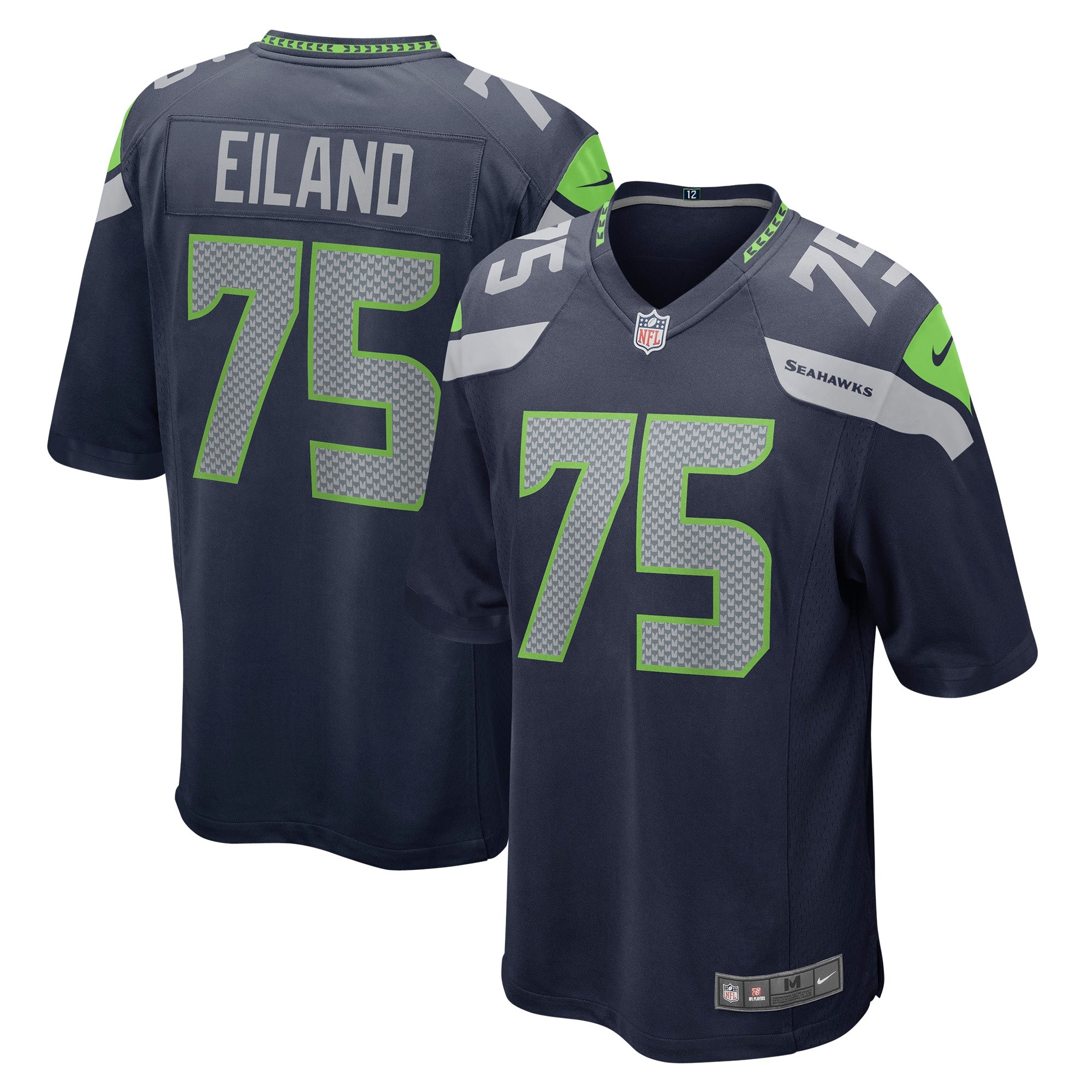 Greg Eiland Seattle Seahawks Nike Game Jersey College Navy