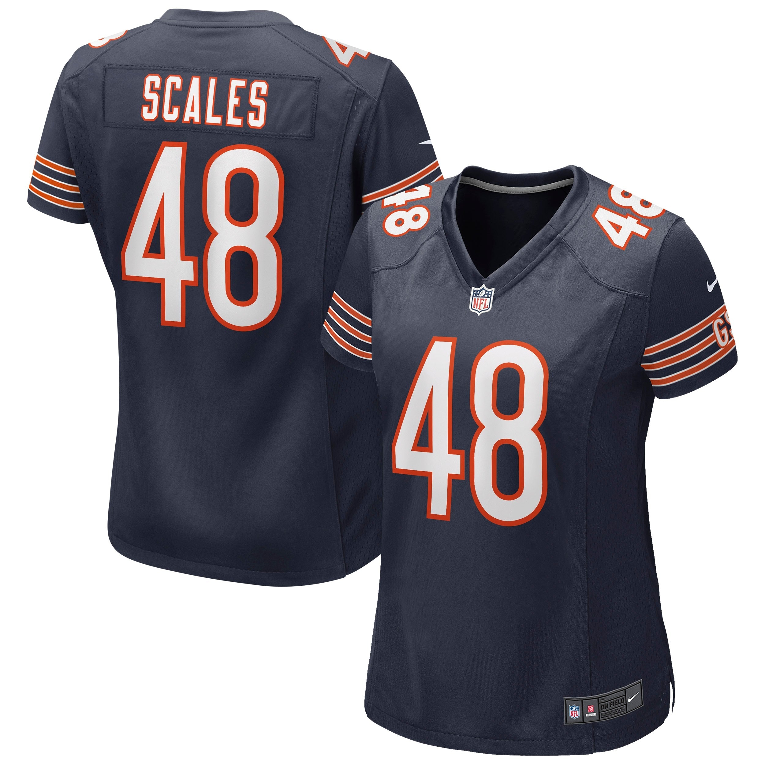 Women s Nike Patrick Scales Navy Chicago Bears Game Jersey
