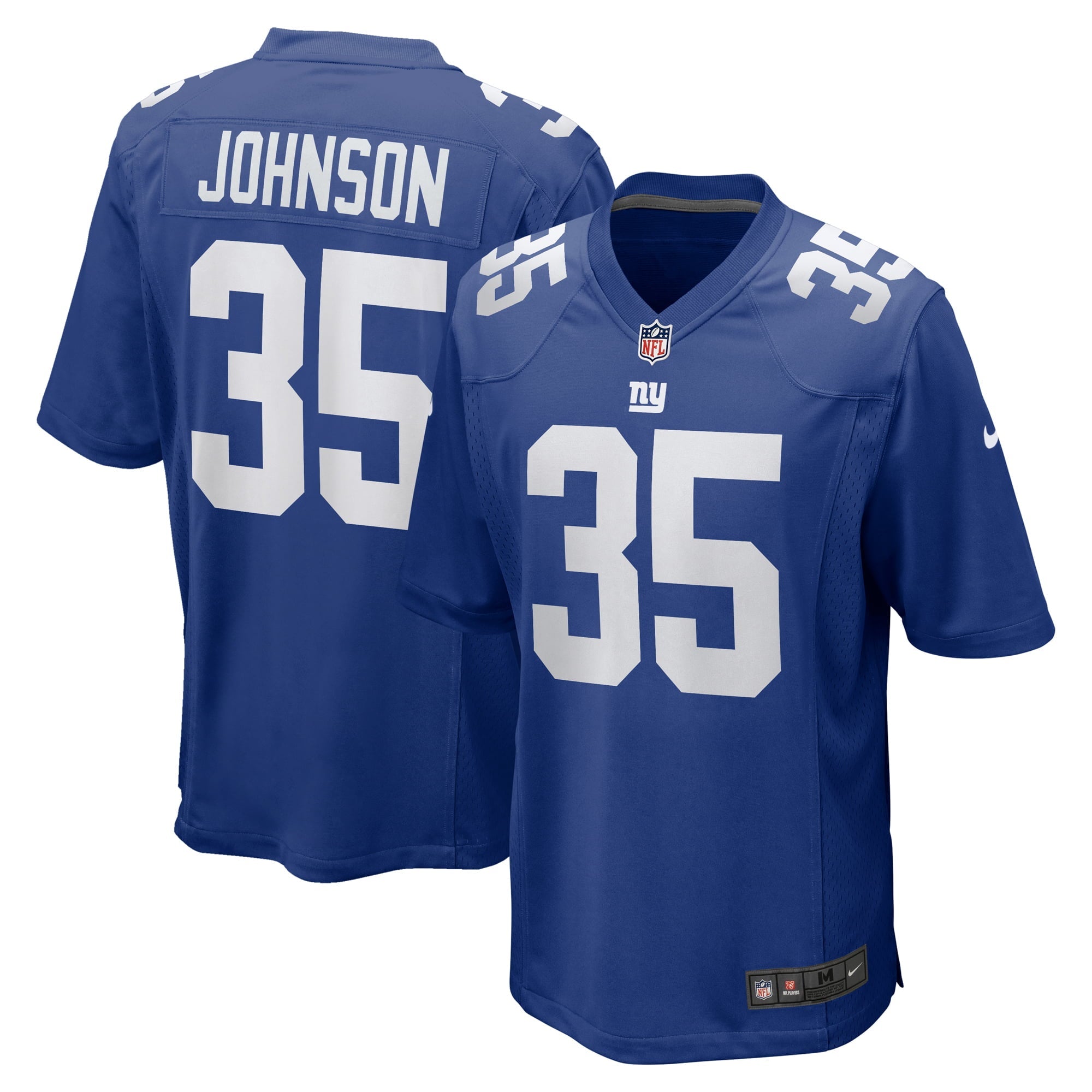 Men s Nike Leonard Johnson Royal New York Giants Game Player Jersey