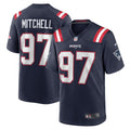 Men s Nike DaMarcus Mitchell Navy New England Patriots Game Player Jersey
