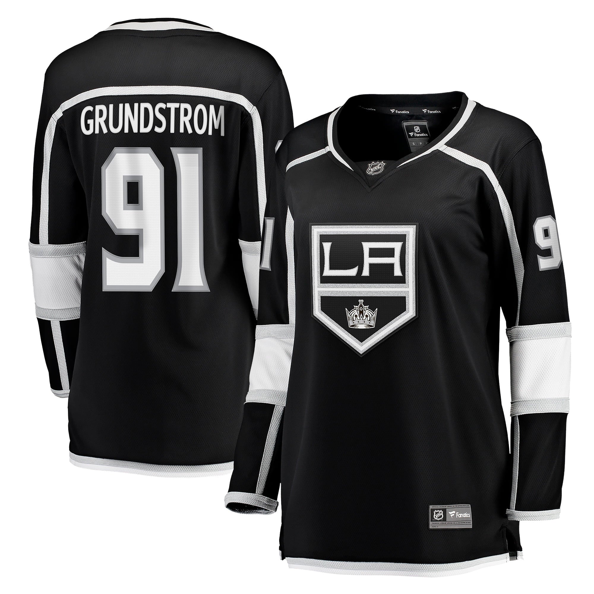 Women's Fanatics Branded Carl Grundstrom Black Los Angeles Kings Home Breakaway Player Jersey