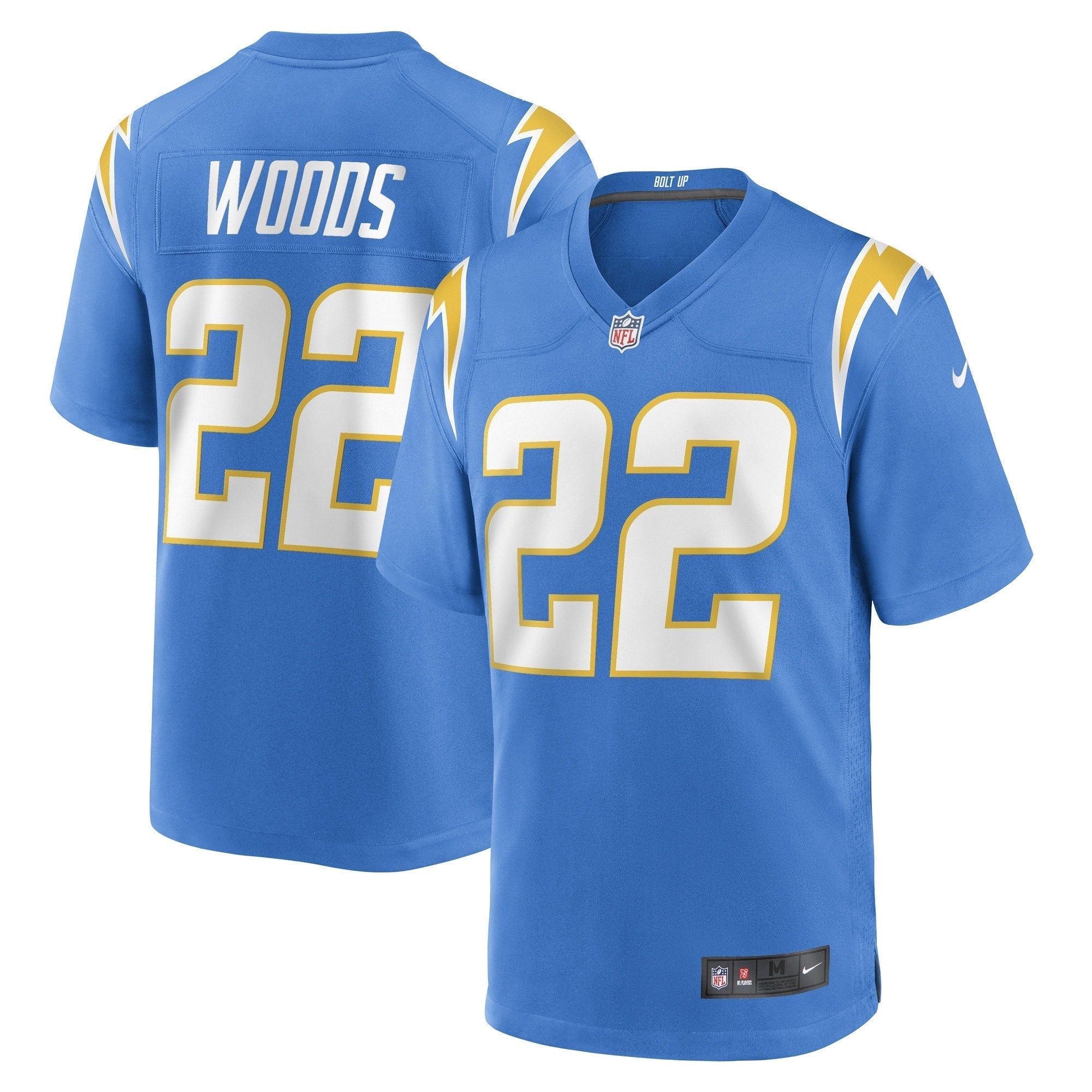 Men s Nike JT Woods Powder Blue Los Angeles Chargers Game Player Jersey