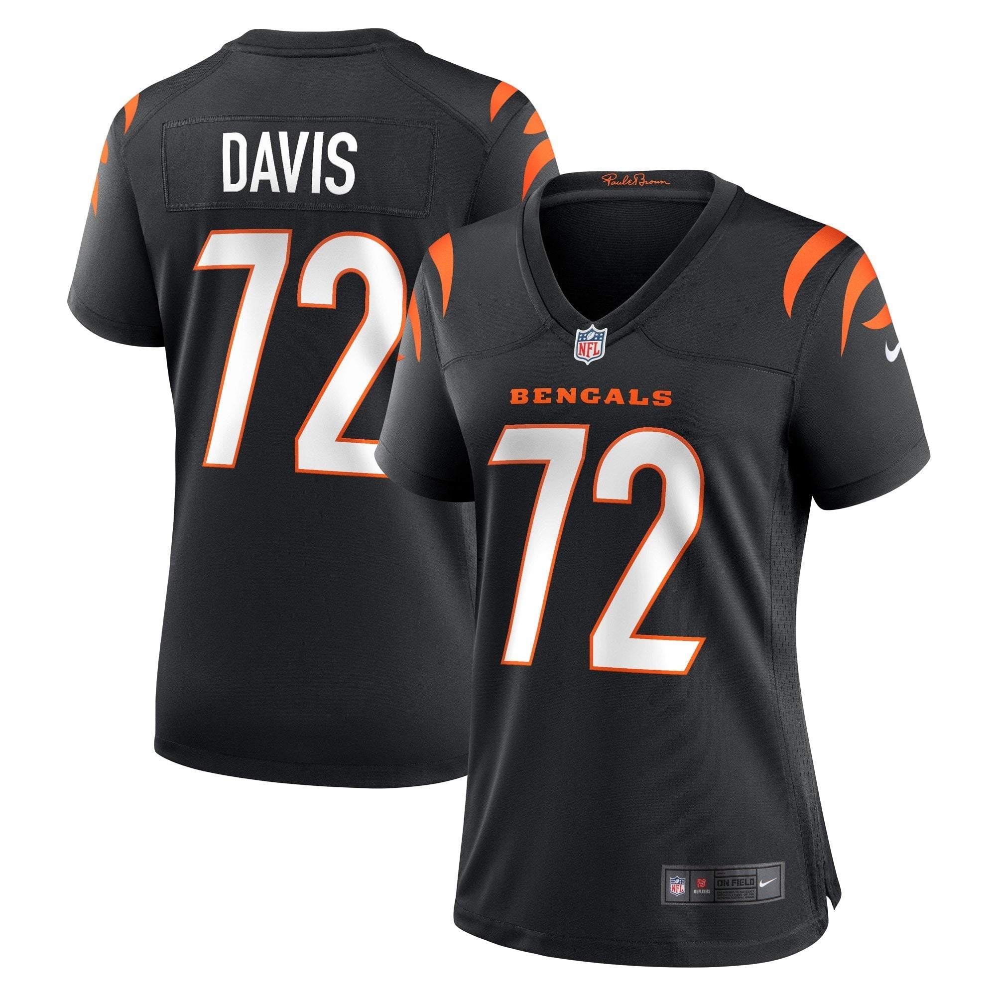 Women s Nike Domenique Davis Black Cincinnati Bengals Game Player Jersey