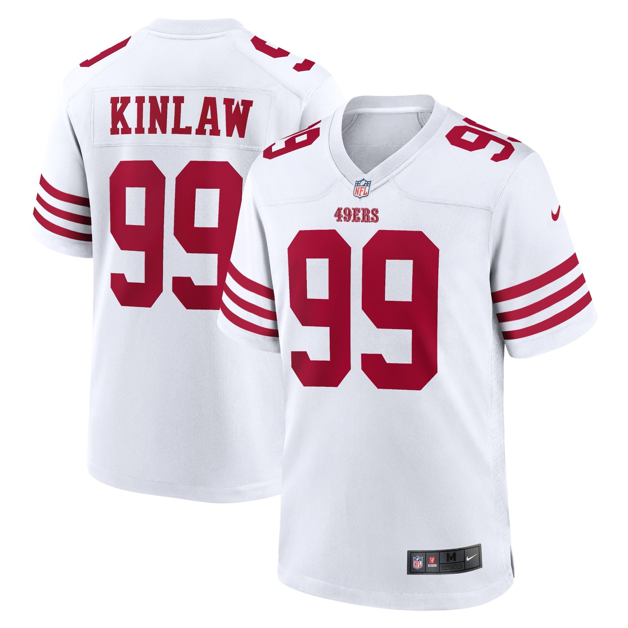 Men s Nike Javon Kinlaw White San Francisco 49ers Player Game Jersey