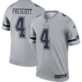 Men s Nike Dak Prescott Silver Dallas Cowboys Inverted Legend Jersey