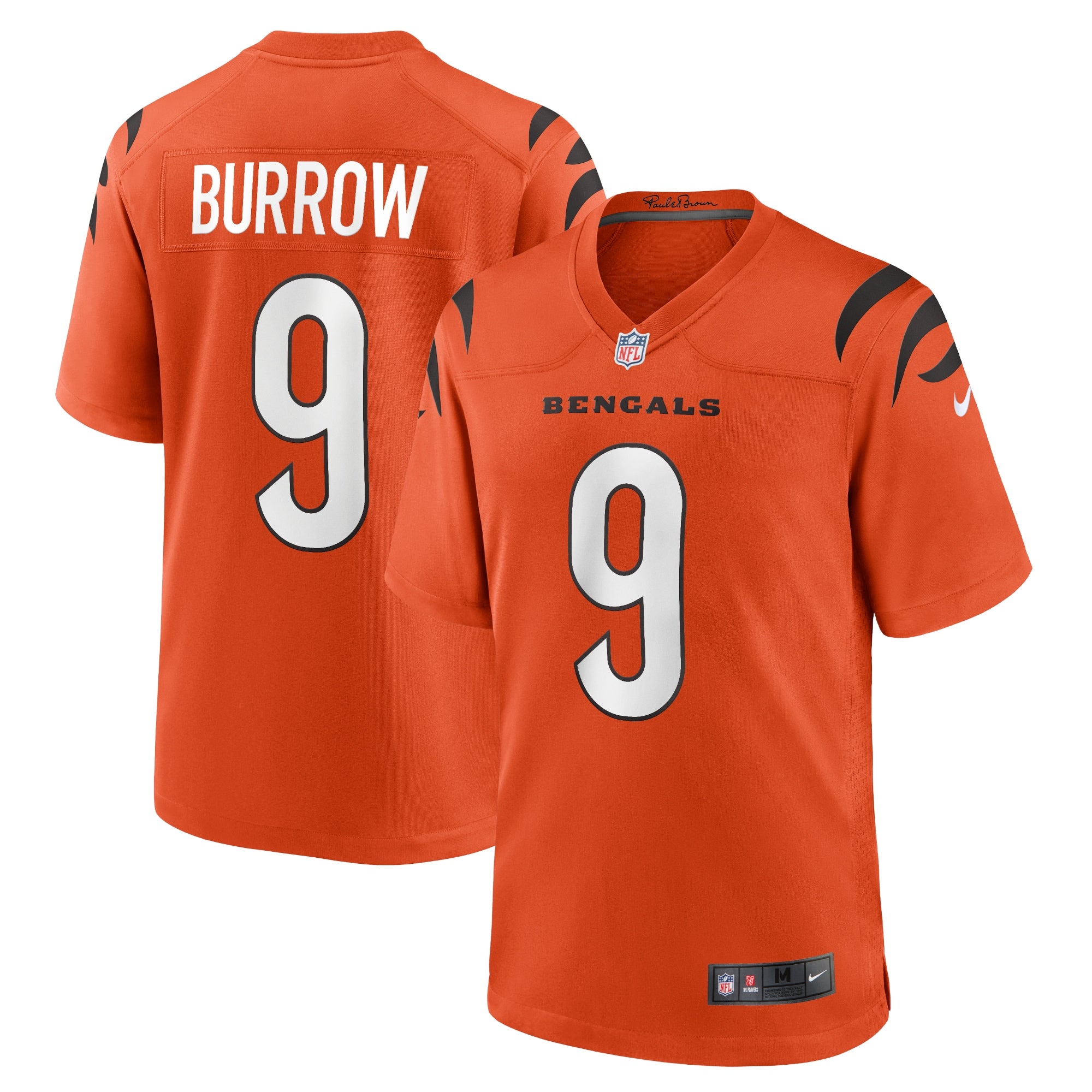 Joe Burrow Cincinnati Bengals Nike Alternate Game Jersey   Orange