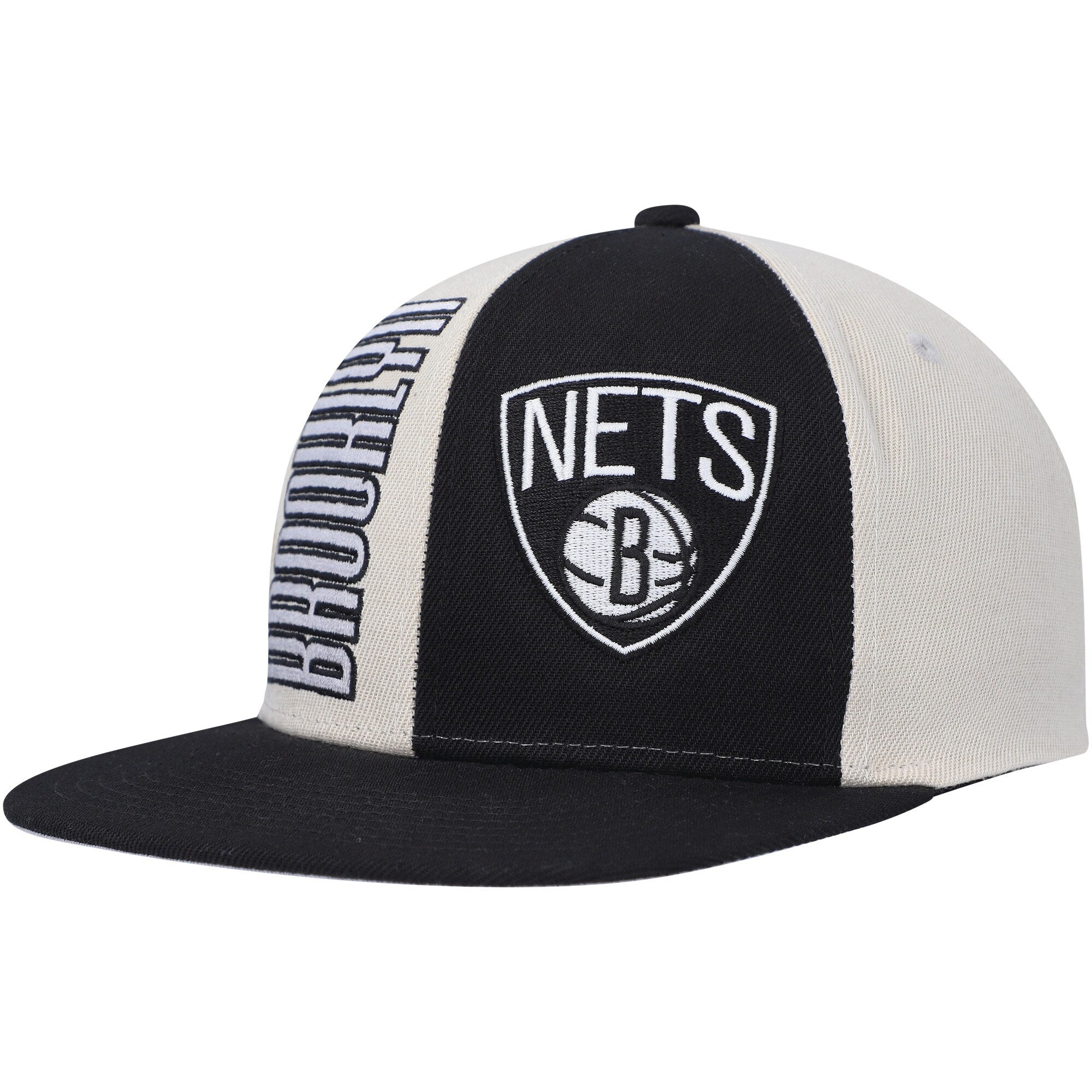 Brooklyn Nets Mitchell & Ness Hardwood Classics Pop Snapback Hat - Cream