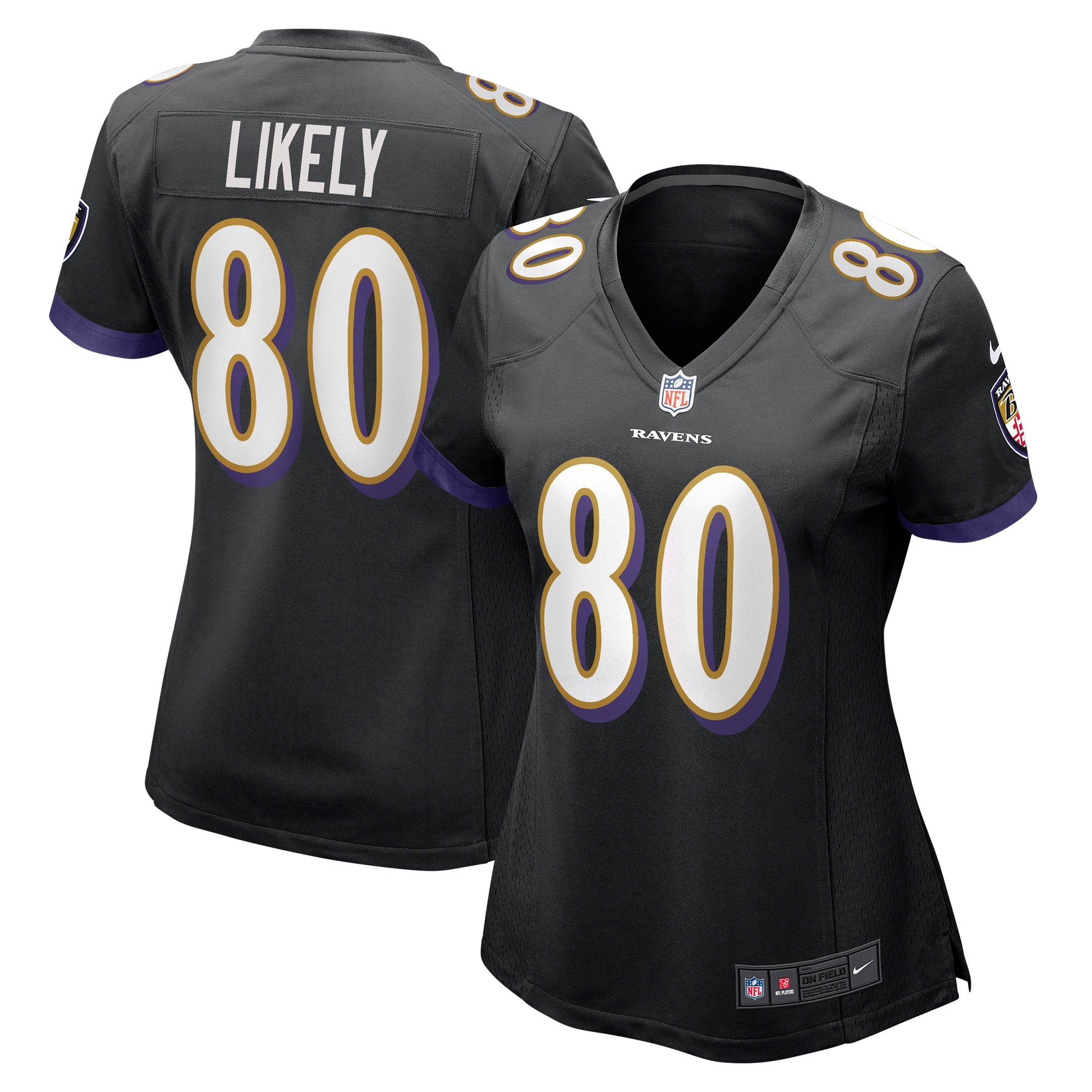 Isaiah Likely Baltimore Ravens Nike Women s Alternate Game Jersey   Black