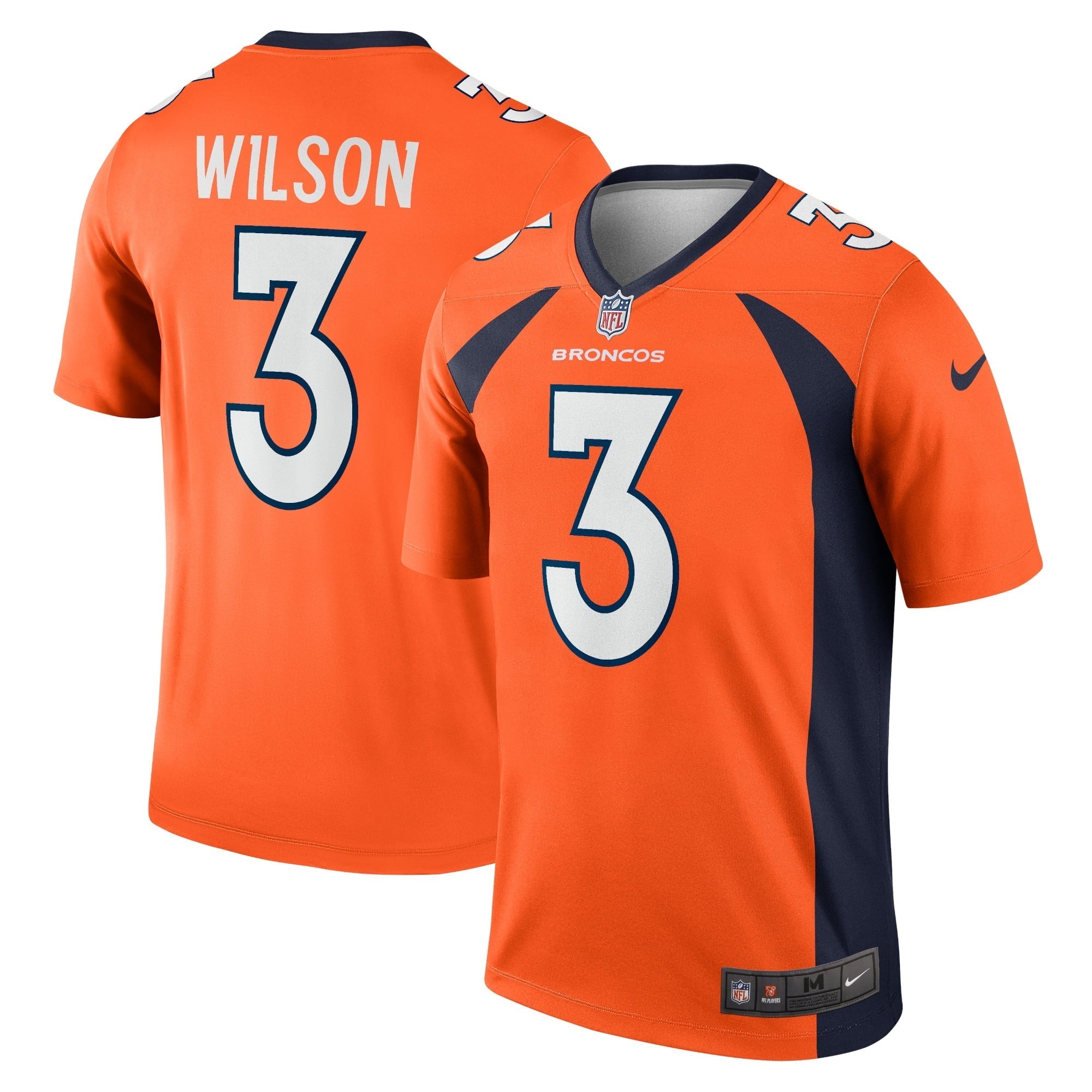 Men s Nike  Russell Wilson  Orange Denver Broncos Legend Jersey