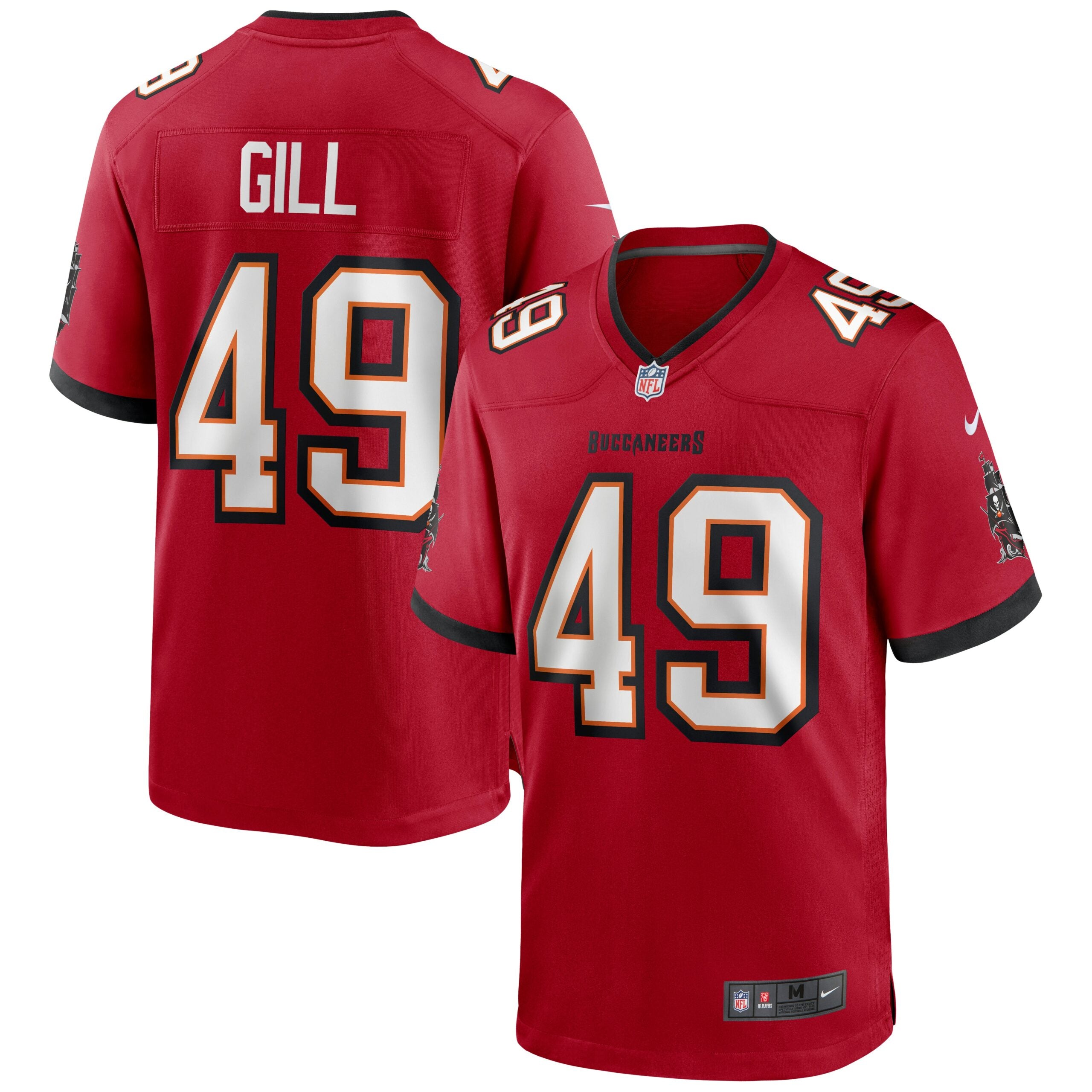 Cam Gill Tampa Bay Buccaneers Nike Game Jersey   Red