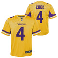 Dalvin Cook Minnesota Vikings Nike Youth Team Inverted Game Jersey   Gold
