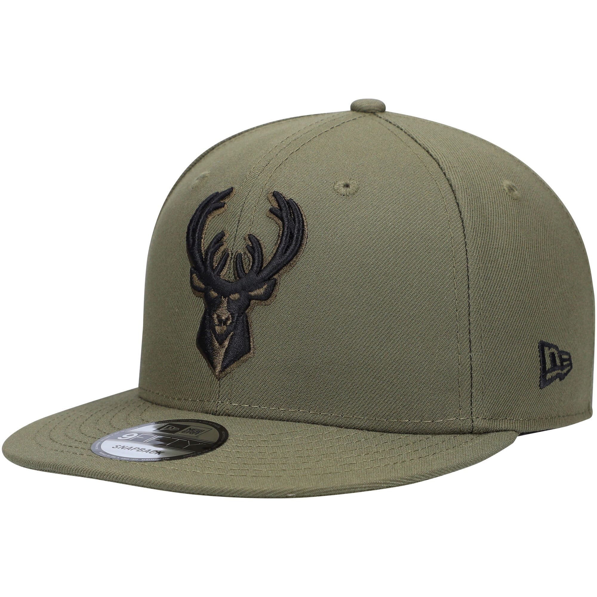 Milwaukee Bucks New Era 9FIFTY Snapback Hat - Olive